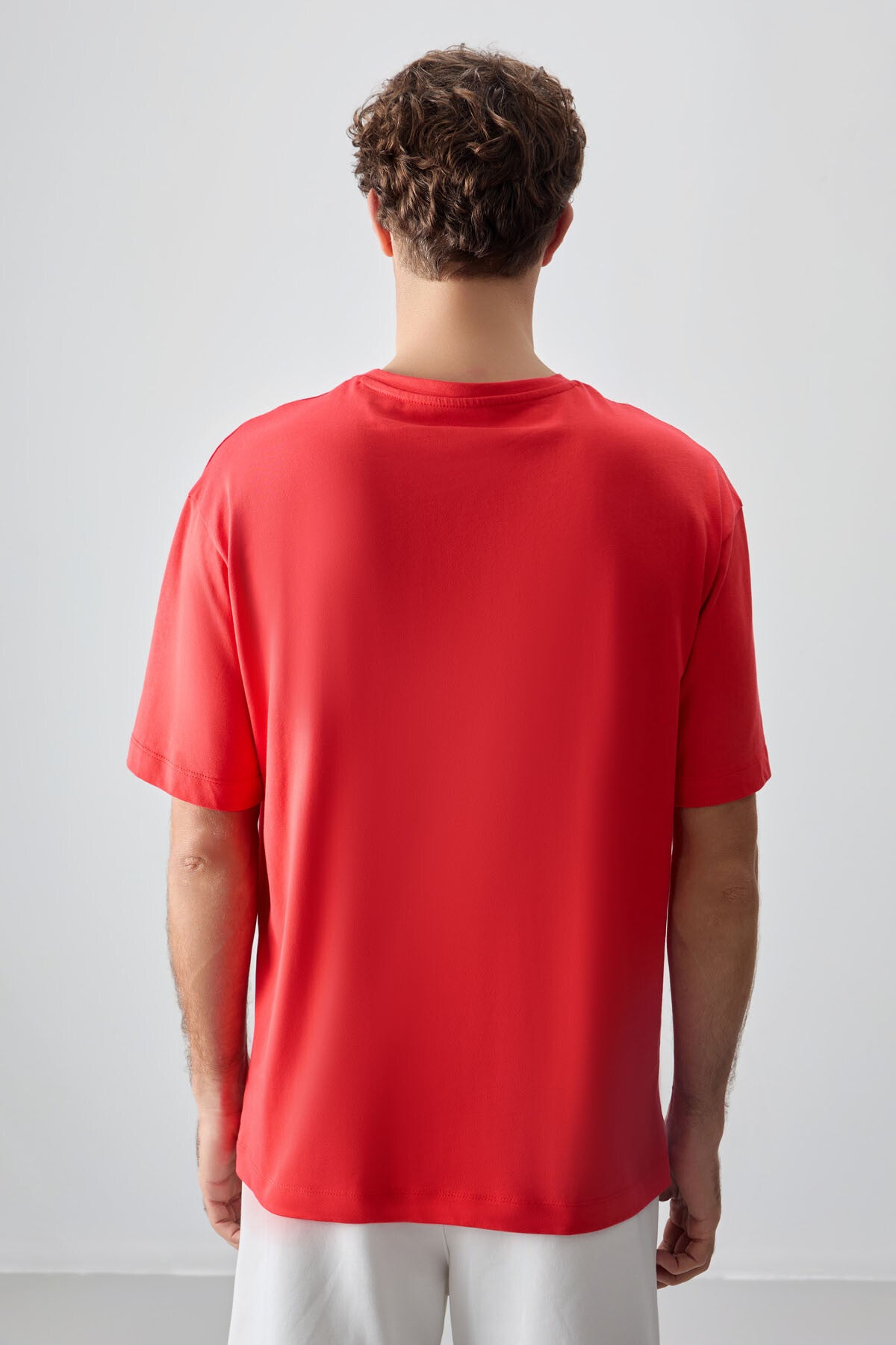 Image of Fiesta %100 Pamuk Kalın Yumuşak Dokulu Oversize Fit Baskılı Erkek T-Shirt - 88357