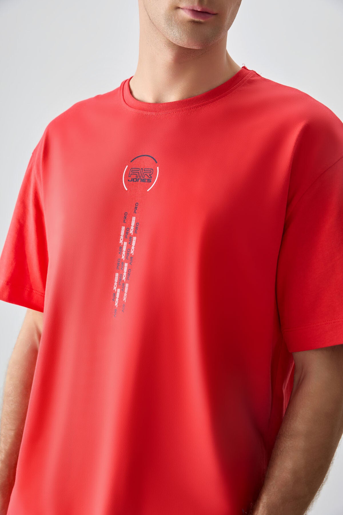 Image of Fiesta %100 Pamuk Kalın Yumuşak Dokulu Oversize Fit Baskılı Erkek T-Shirt - 88355
