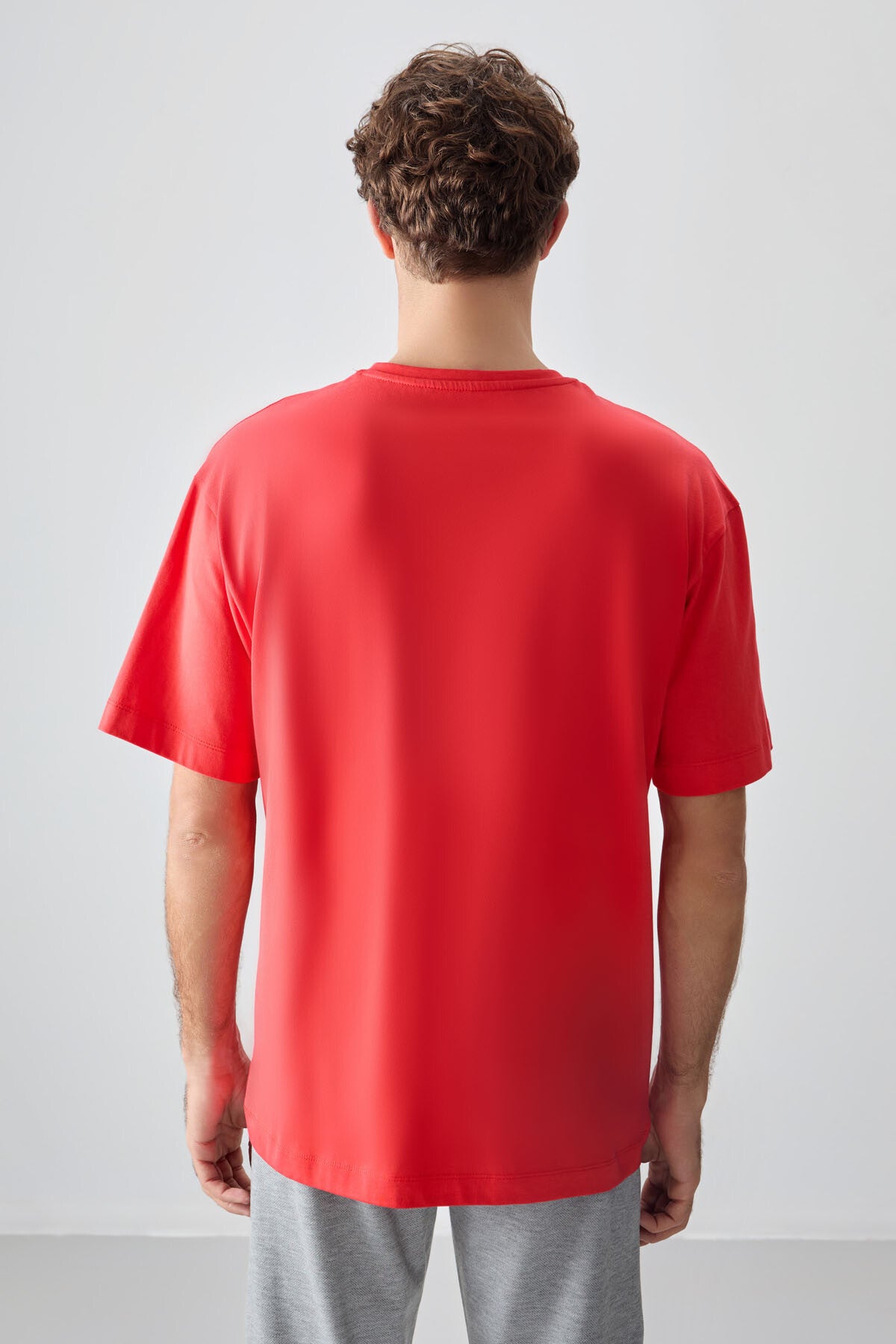 Image of Fiesta %100 Pamuk Kalın Yumuşak Dokulu Oversize Fit Baskılı Erkek T-Shirt - 88355