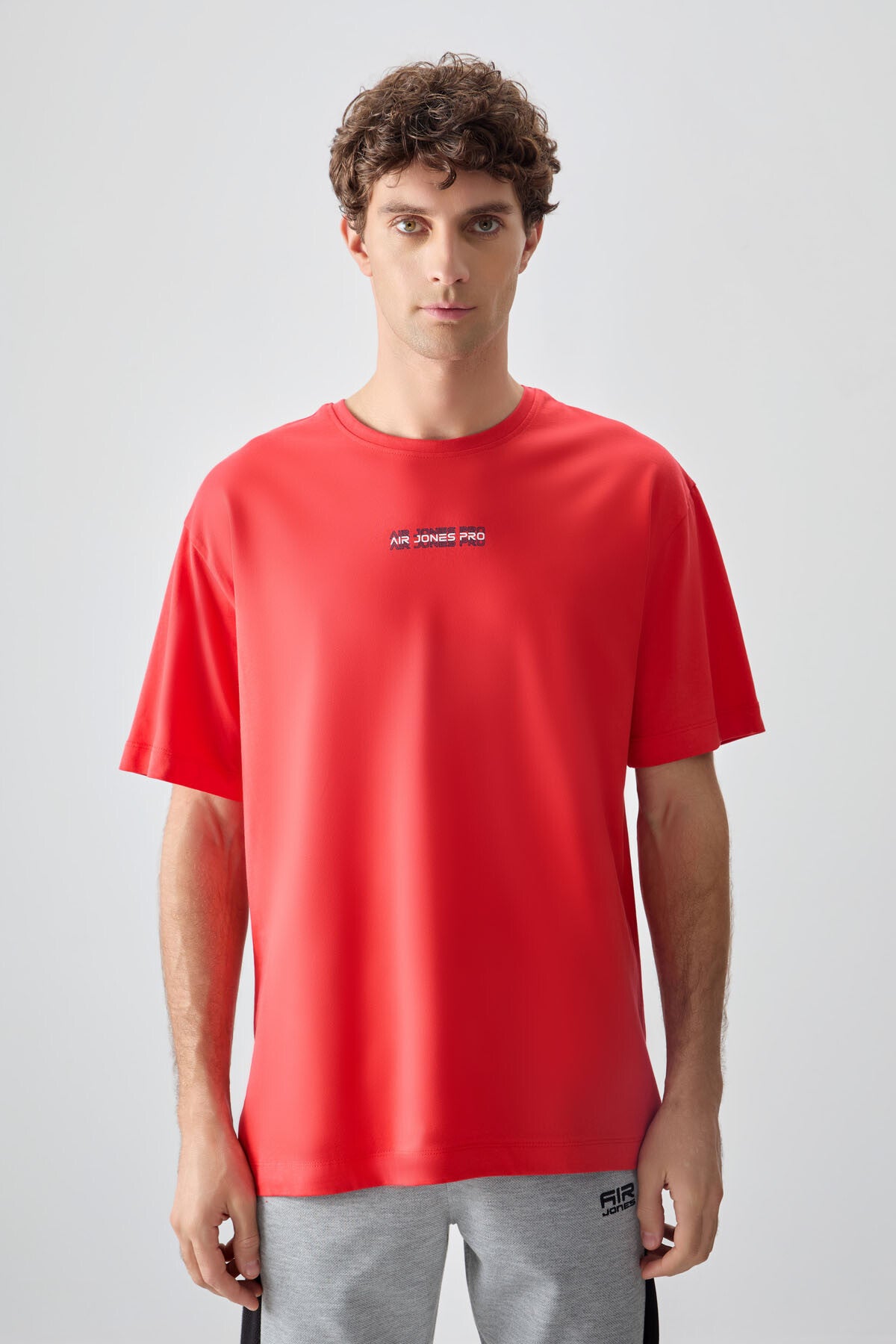 Image of Fiesta %100 Pamuk Kalın Yumuşak Dokulu Oversize Fit Baskılı Erkek T-Shirt - 88354
