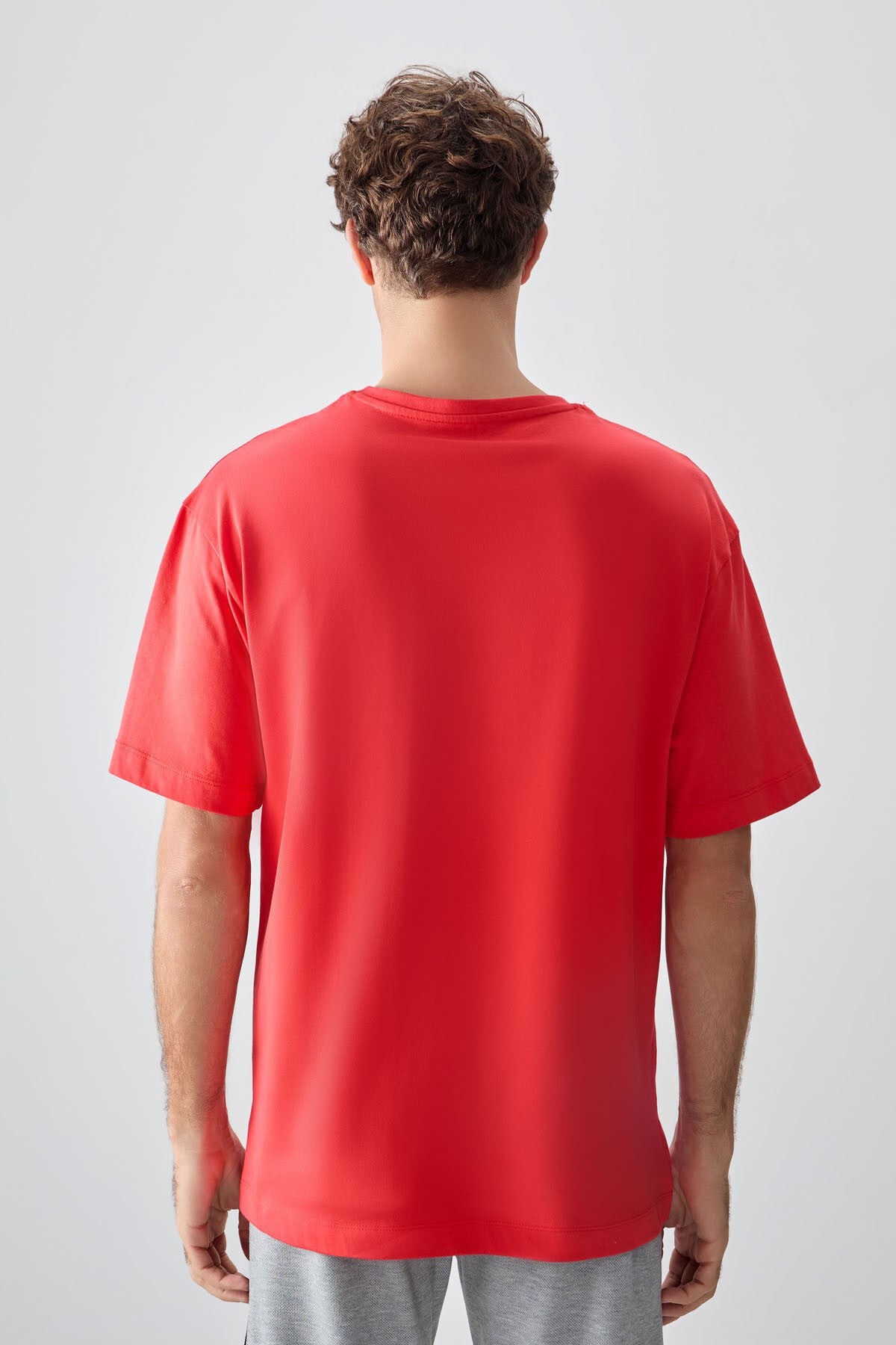 Image of Fiesta %100 Pamuk Kalın Yumuşak Dokulu Oversize Fit Baskılı Erkek T-Shirt - 88354