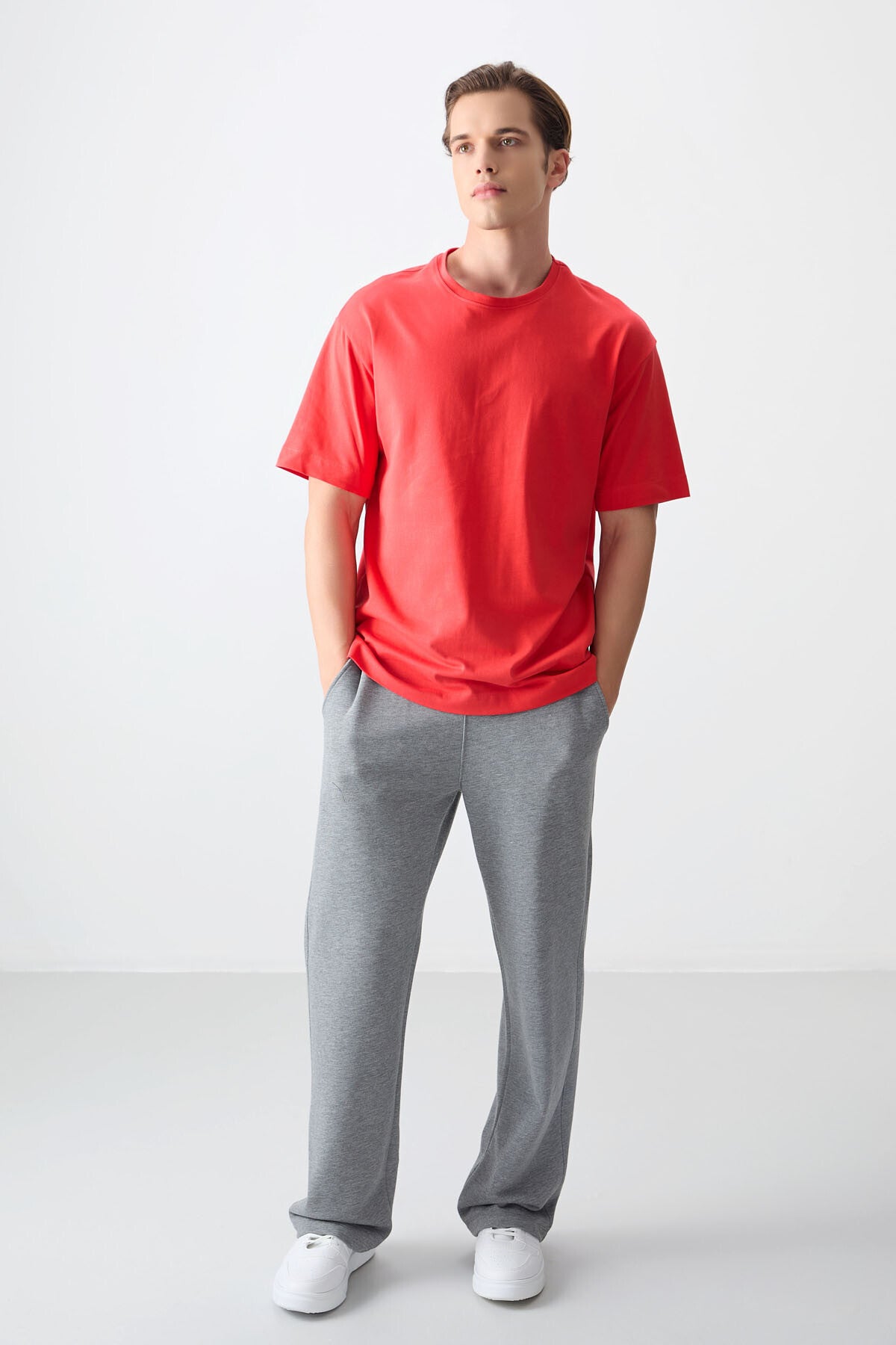 Image of Tricou bărbătesc Fiesta, 100% bumbac, gros, texturat, supradimensionat, croială simplă - 88353