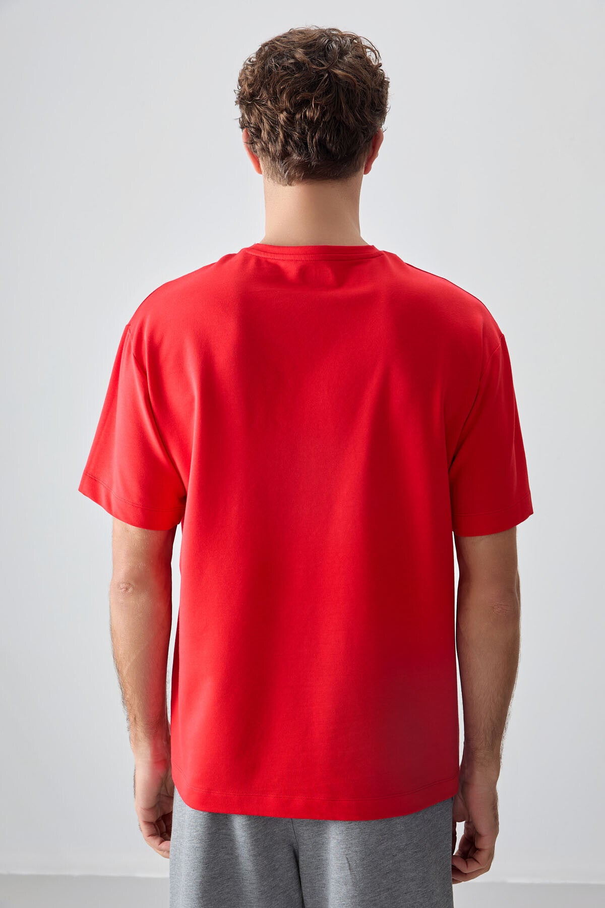 Image of Fiesta Pamuklu Kalın Yumuşak Dokulu Oversize Fit Baskılı Erkek T-Shirt - 88375