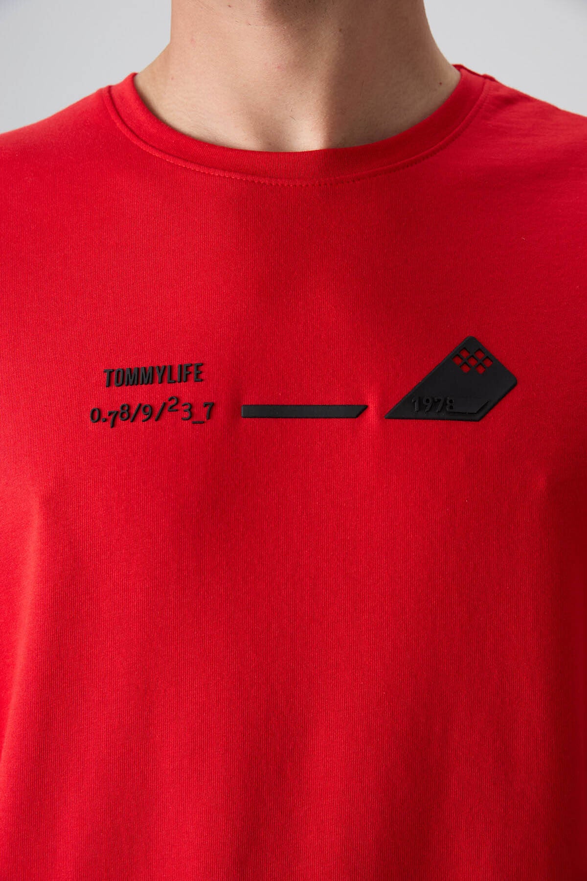 Image of Fiesta Pamuklu Kalın Yumuşak Dokulu Oversize Fit Baskılı Erkek T-Shirt - 88330