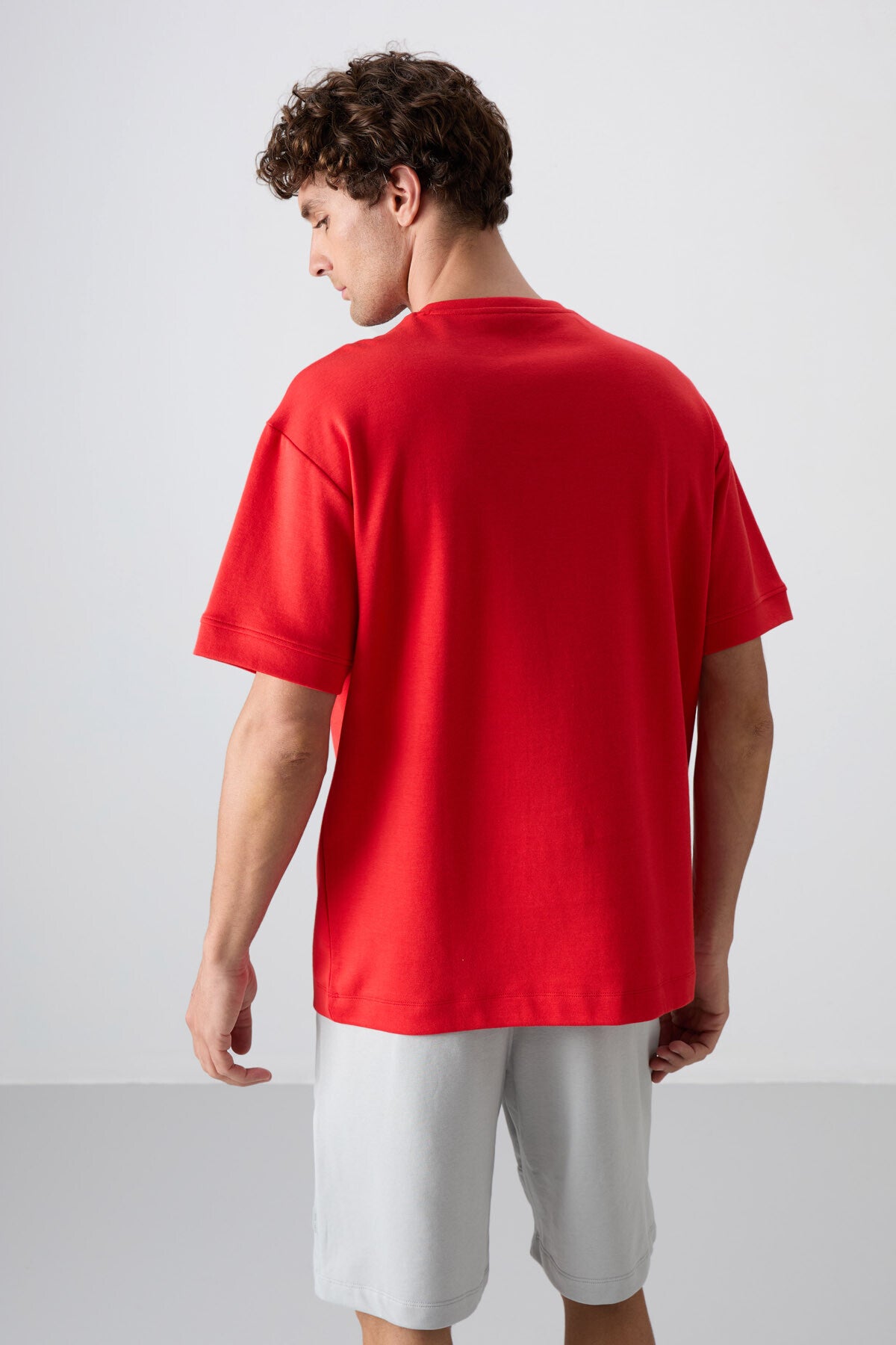 Image of Tricou bărbătesc Fiesta din bumbac gros, texturat, supradimensionat, imprimat - 88320