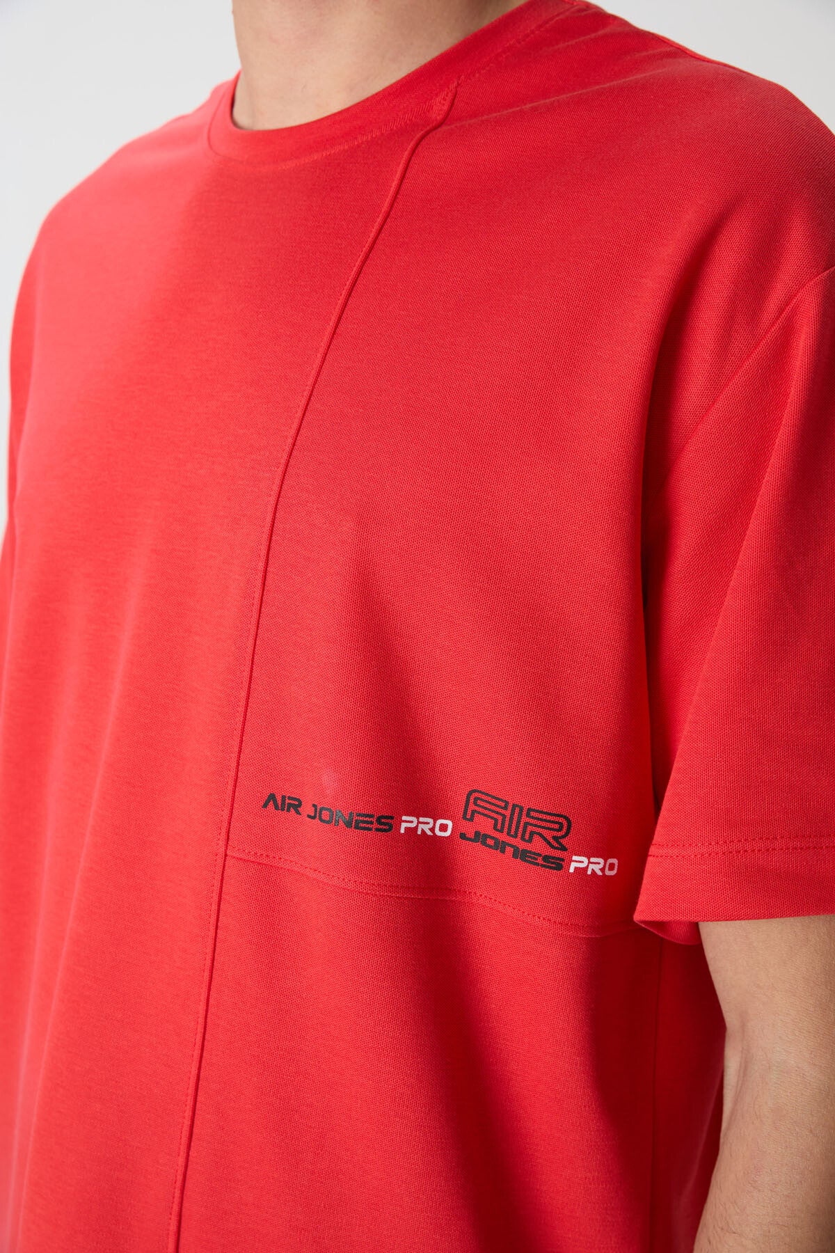 Image of Fiesta Pamuklu Kalın Yüzeyi Dokulu Oversize Fit  Baskılı Erkek T-Shirt - 88370