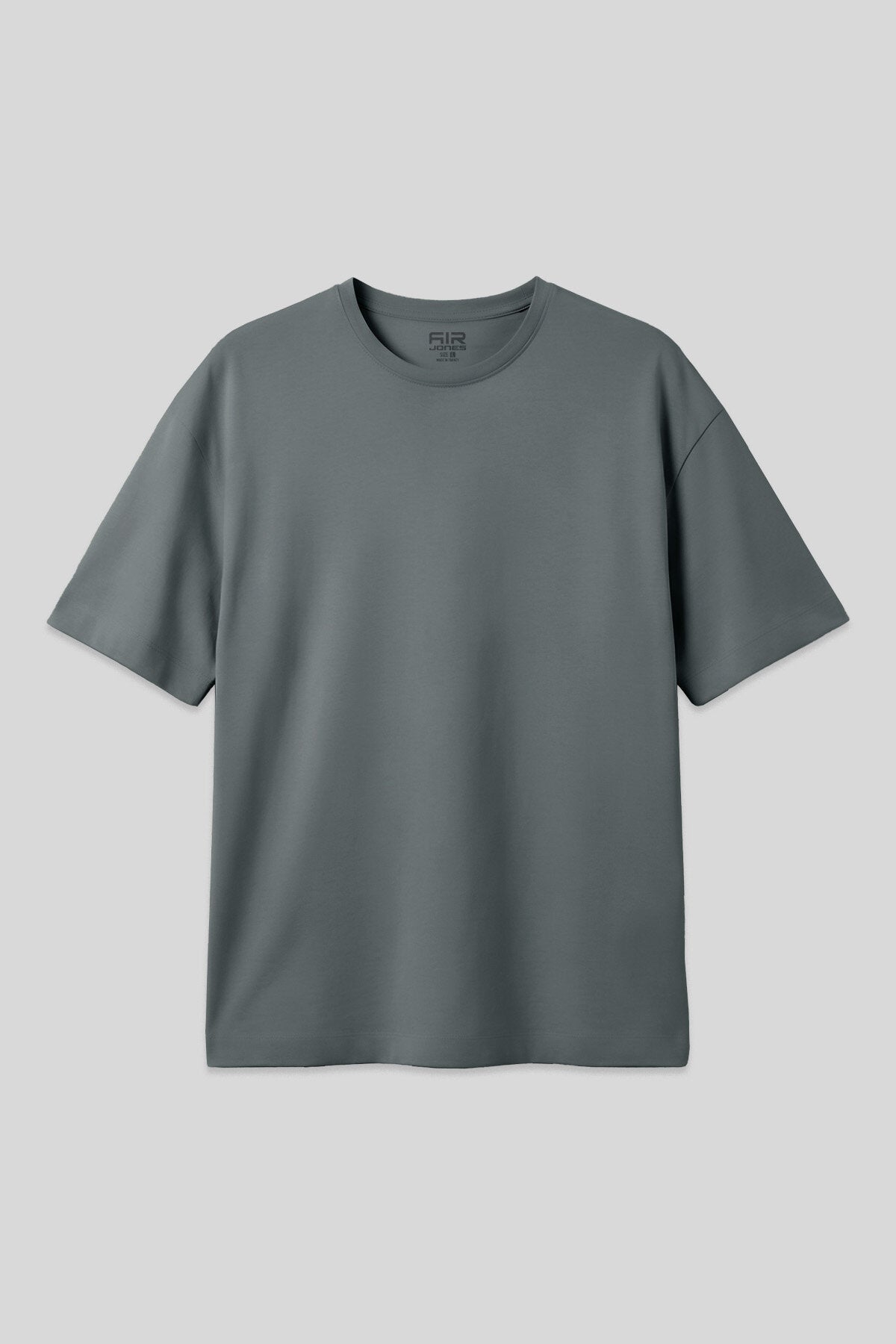 Image of Haki %100 Pamuk Kalın Yumuşak Dokulu Oversize Fit Basic Erkek T-Shirt - 88353