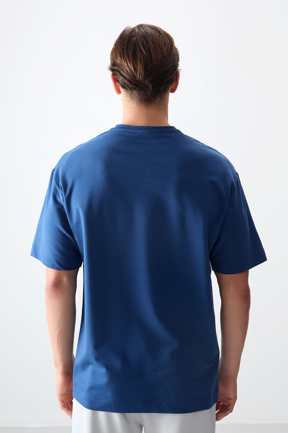 Image of Tricou bărbătesc Parliament din bumbac gros, texturat, supradimensionat, croială simplă - 88377