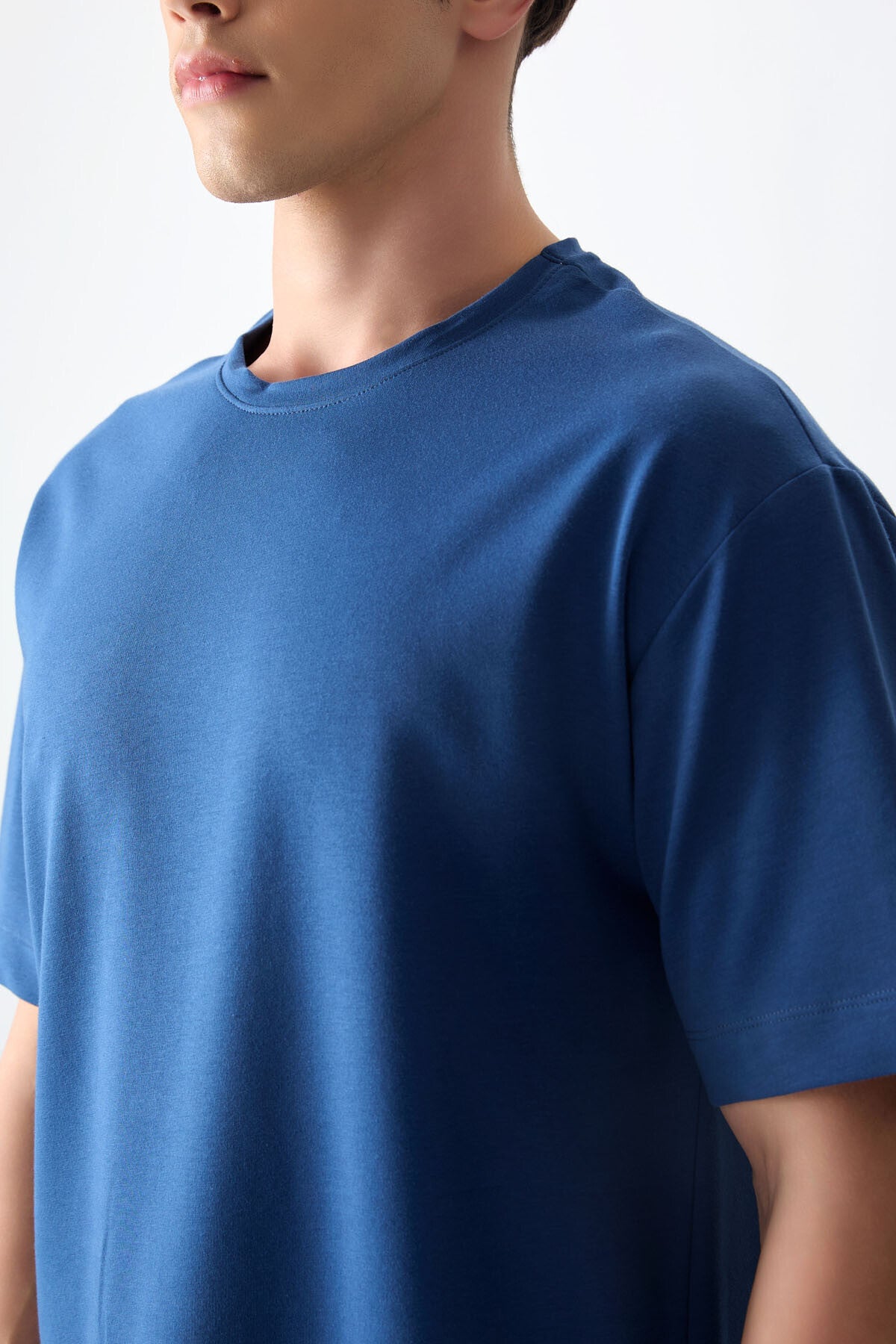 Image of Tricou bărbătesc Parliament din bumbac gros, texturat, supradimensionat, croială simplă - 88377