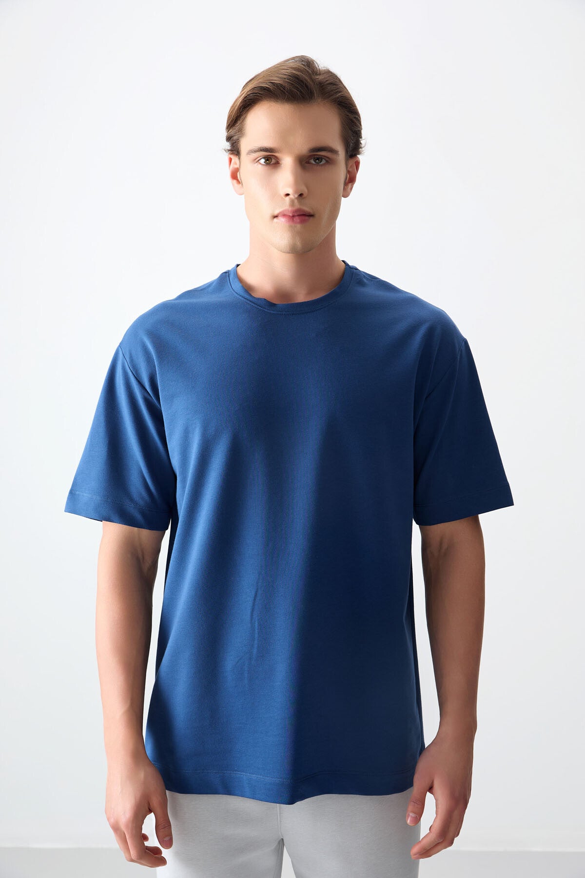Image of Tricou bărbătesc Parliament din bumbac gros, texturat, supradimensionat, croială simplă - 88377