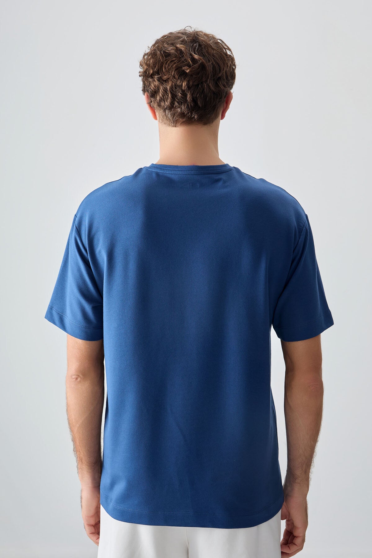 Image of Parlament Pamuklu Kalın Yumuşak Dokulu Oversize Fit Basic Erkek T-Shirt - 88378