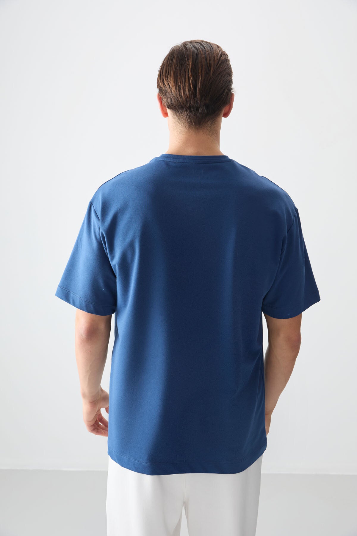 Image of Parlament Pamuklu Kalın Yumuşak Dokulu Oversize Fit Baskılı Erkek T-Shirt - 88373