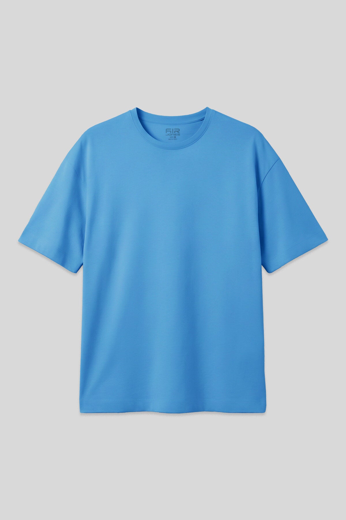 Image of Petrol Mavi %100 Pamuk Kalın Yumuşak Dokulu Oversize Fit Basic Erkek T-Shirt - 88353