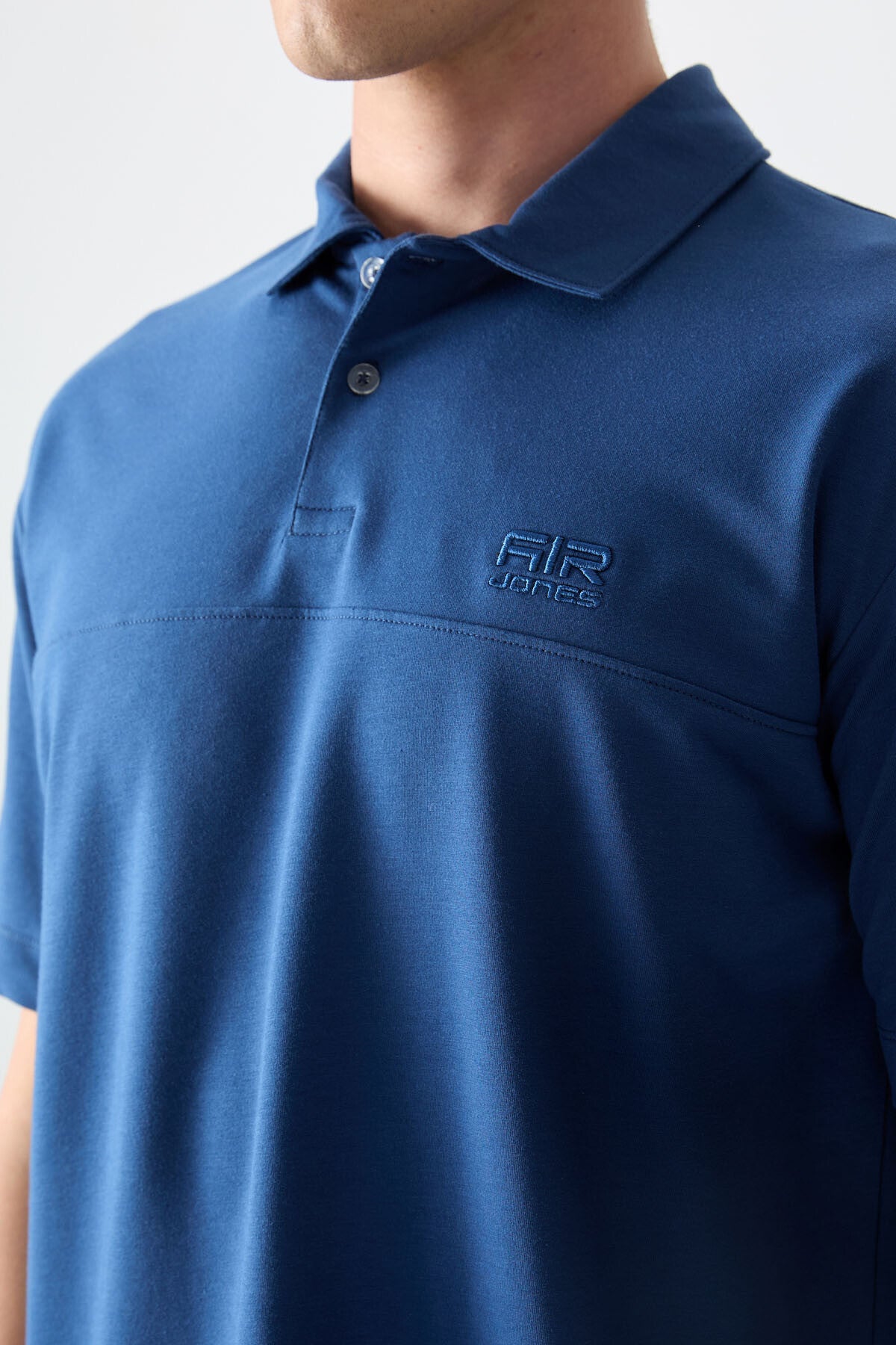 Image of Tricou bărbătesc Parliament din bumbac gros, texturat, cu guler polo, croială supradimensionată, de bază - 88382