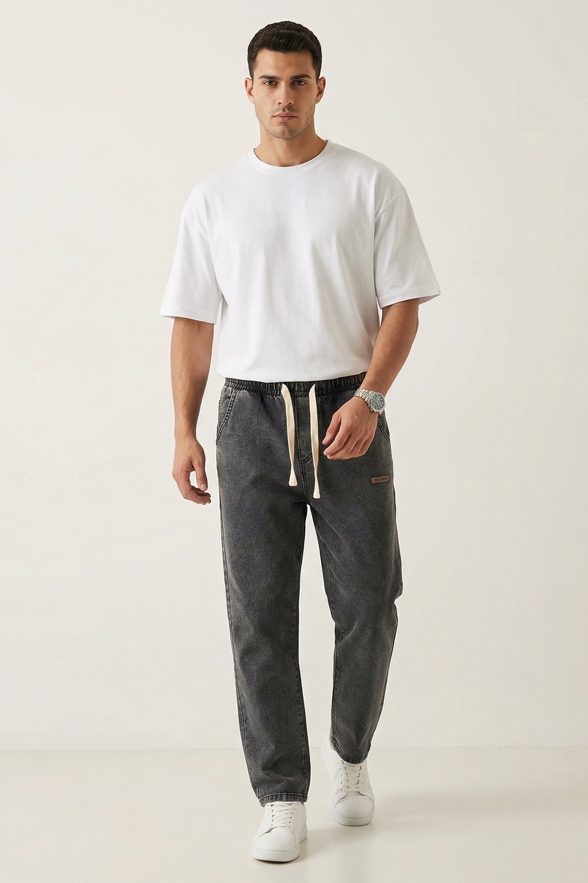 Image of Erkek Rahat Kesim Baggy Jean Pantolon 30073 - Antrasit