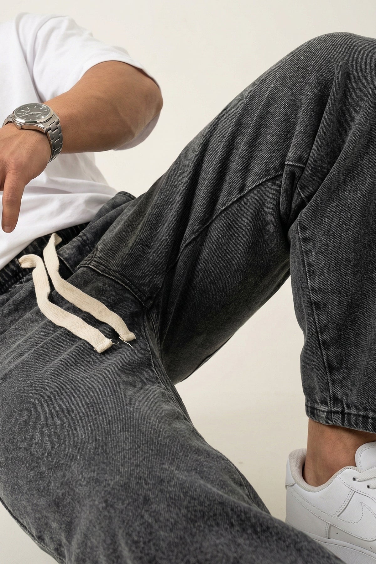 Image of Erkek Rahat Kesim Baggy Jean Pantolon 30073 - Antrasit