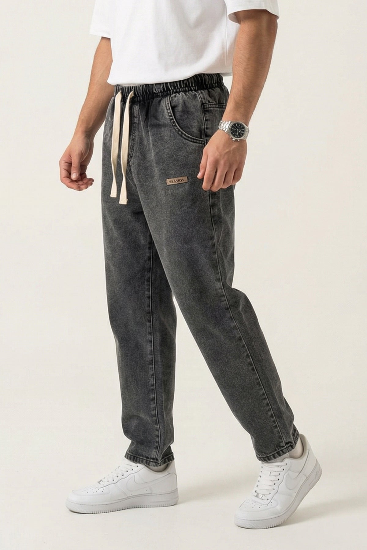 Image of Erkek Rahat Kesim Baggy Jean Pantolon 30073 - Antrasit