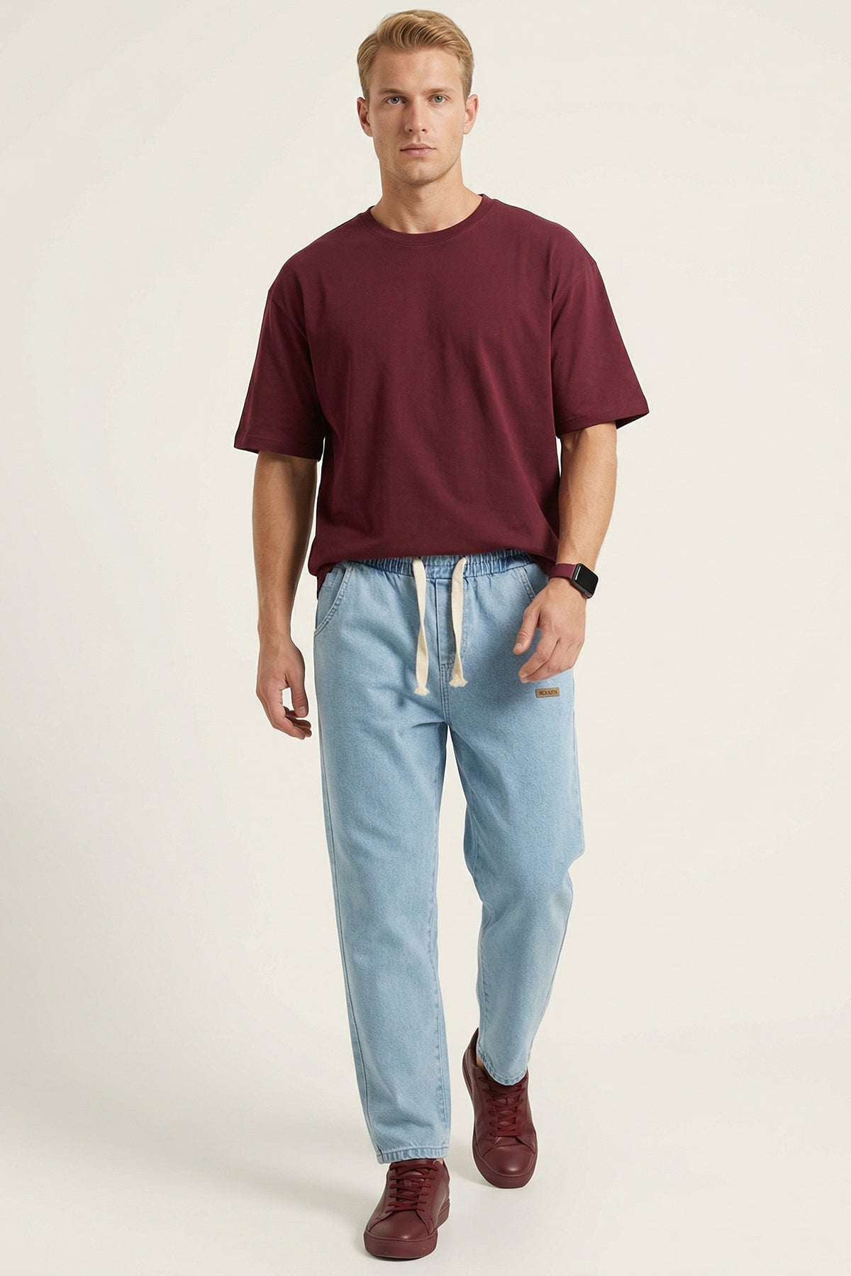 Image of Erkek Rahat Kesim Baggy Jean Pantolon 30073 - Mavi