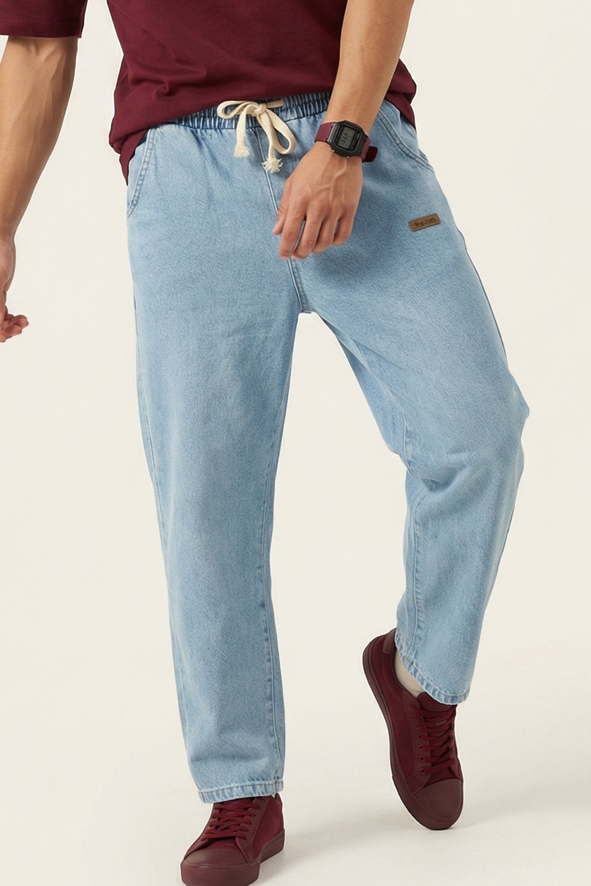 Image of Erkek Rahat Kesim Baggy Jean Pantolon 30073 - Mavi