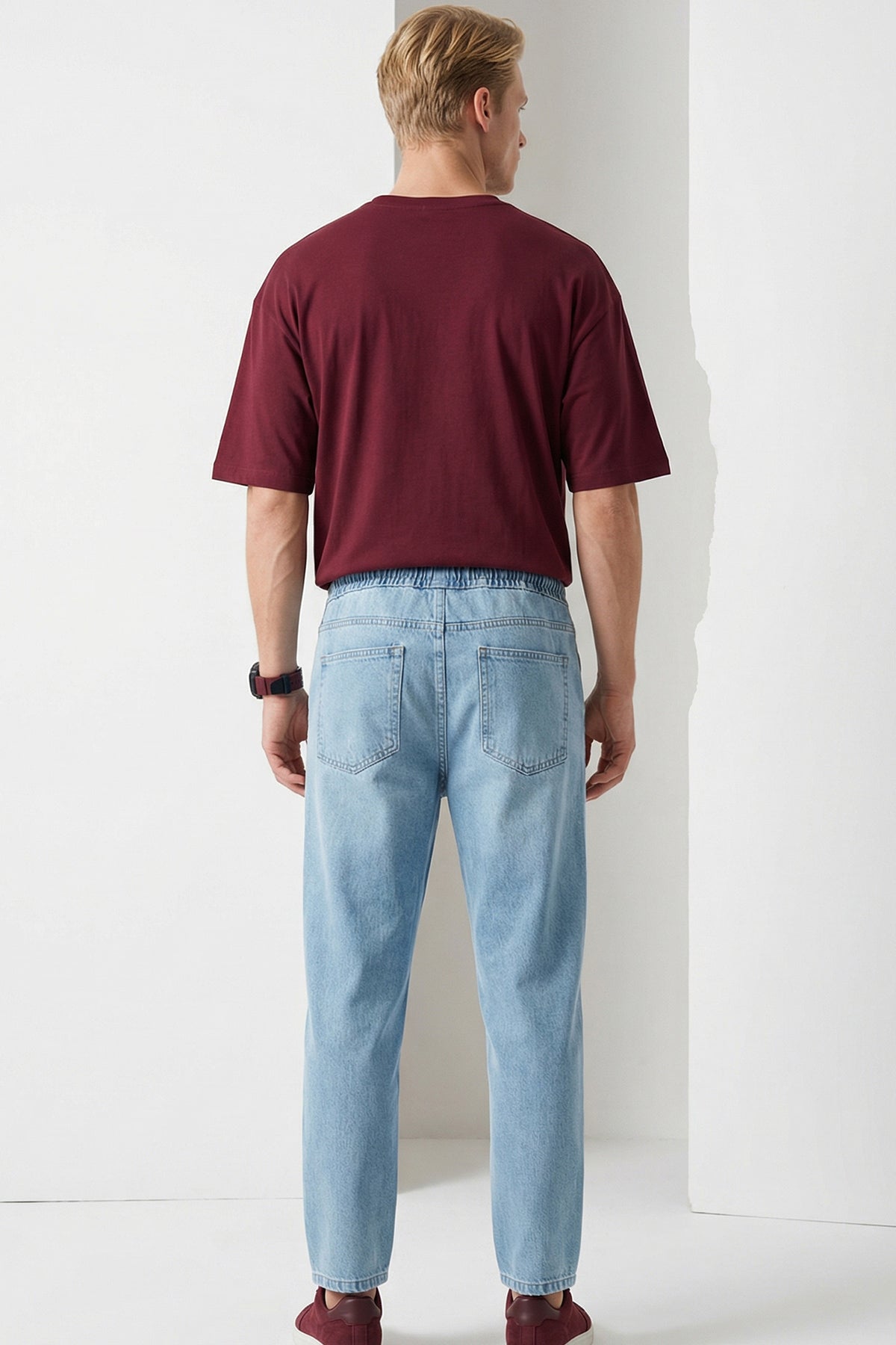 Image of Erkek Rahat Kesim Baggy Jean Pantolon 30073 - Mavi