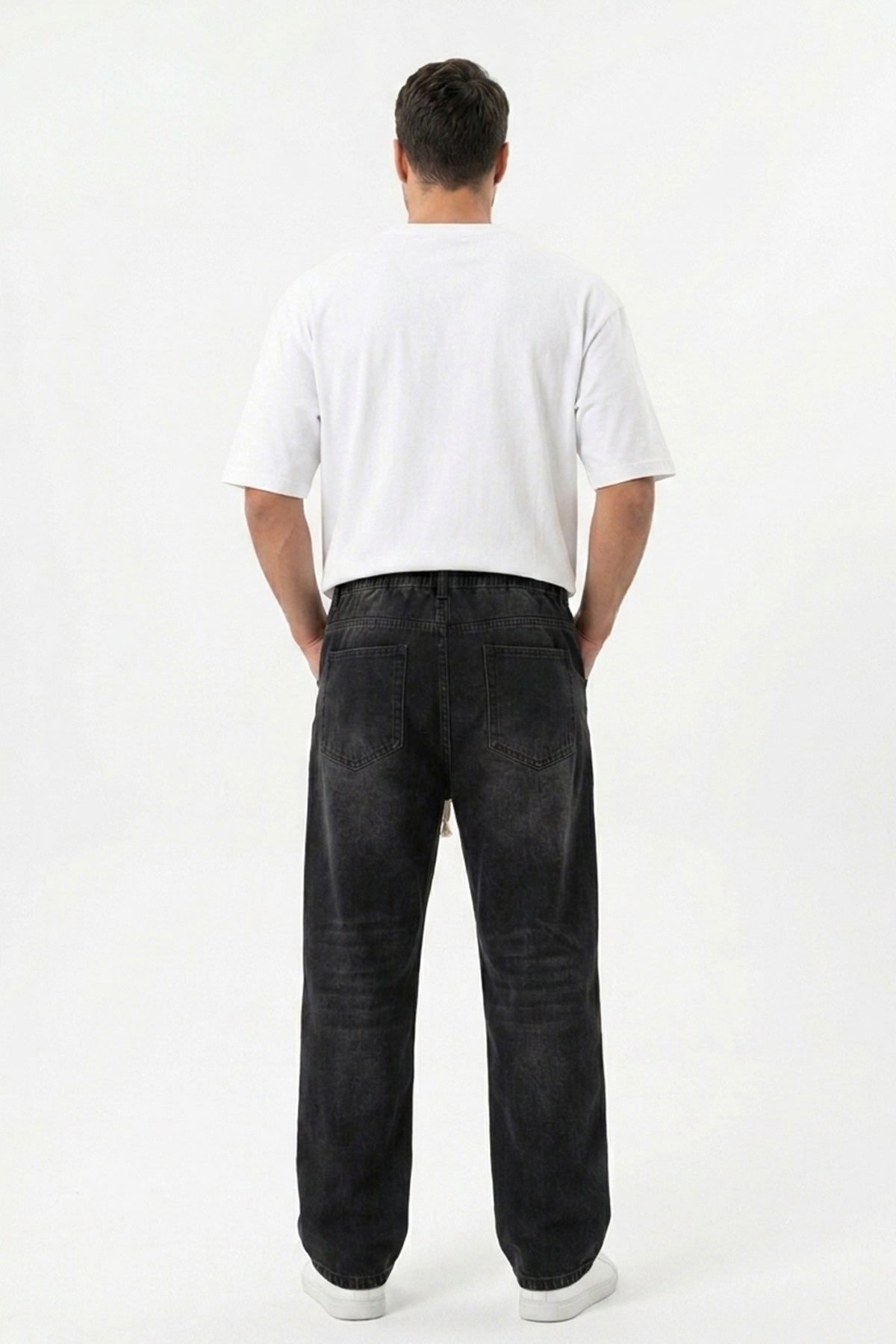 Image of Erkek Rahat Kesim Baggy Jean Pantolon 30073 - Siyah