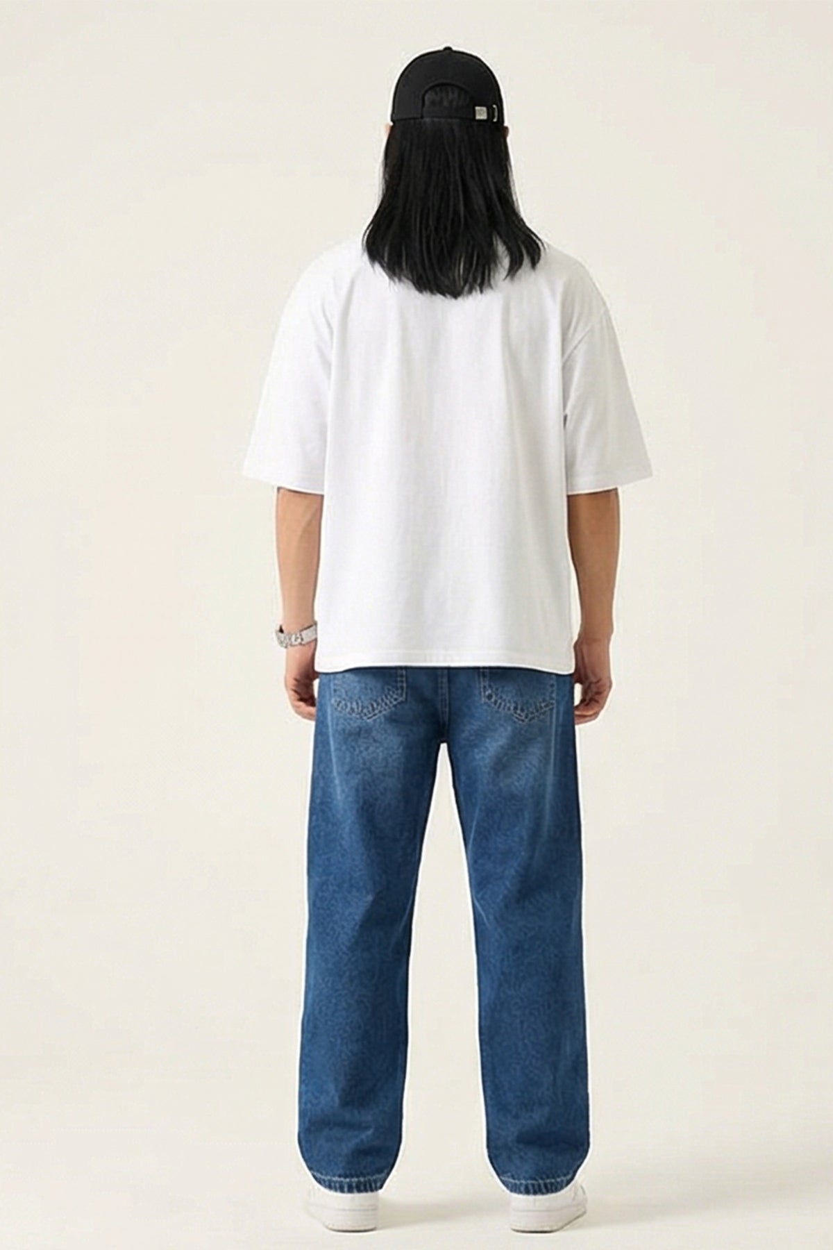 Image of Erkek Rahat Kesim Baggy Jean Pantolon 30074 - Lacivert