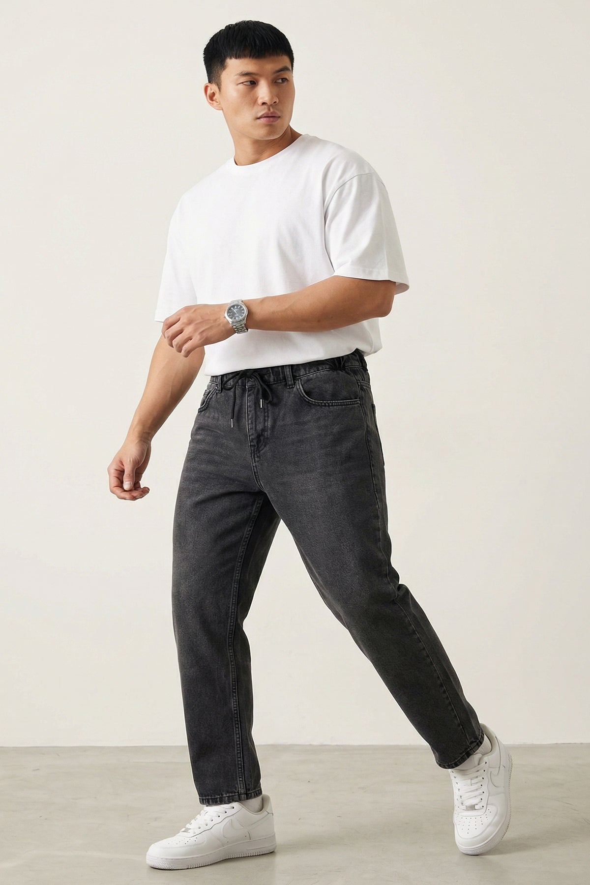 Image of Erkek Rahat Kesim Baggy Jean Pantolon 30075 - Antrasit