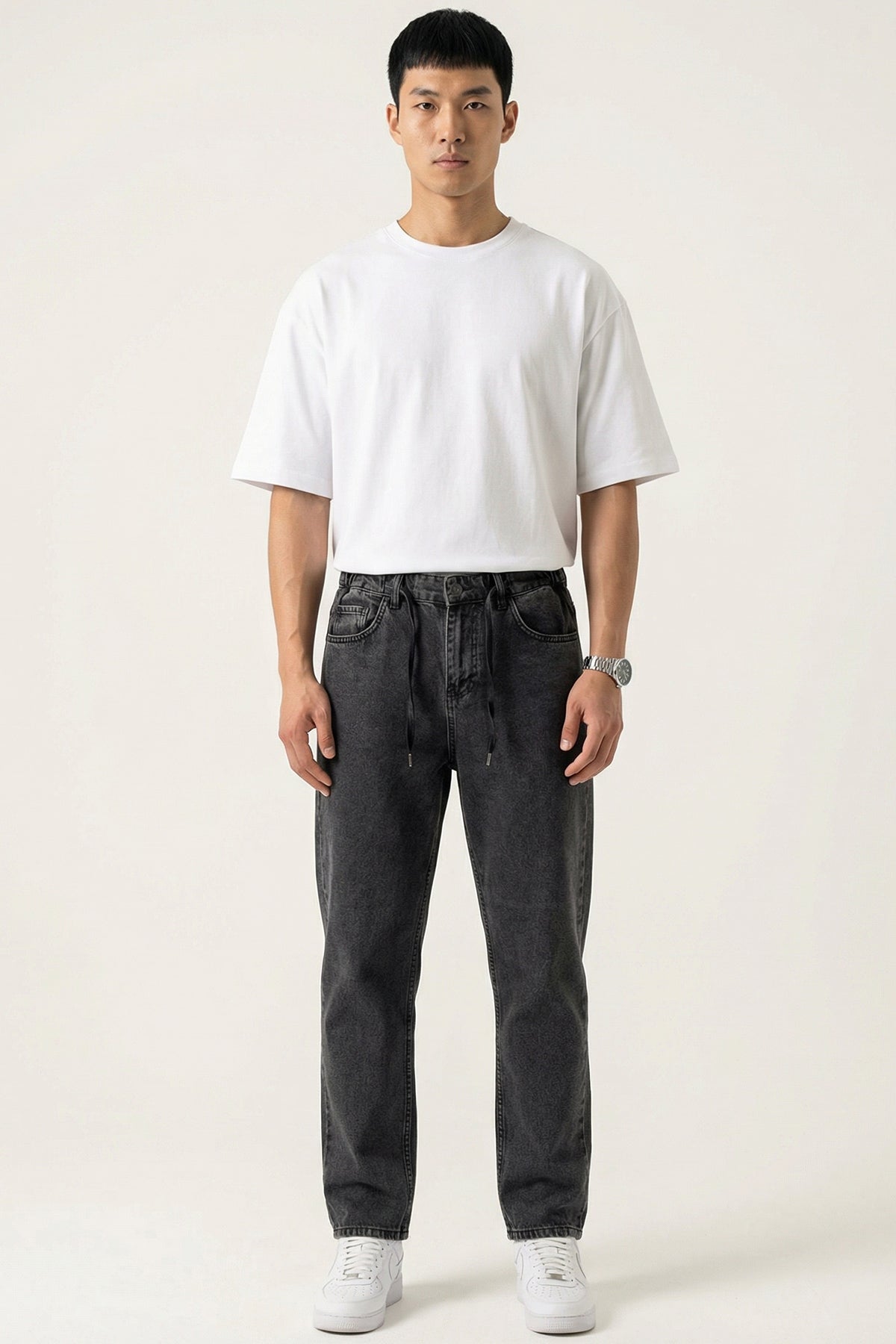 Image of Erkek Rahat Kesim Baggy Jean Pantolon 30075 - Antrasit