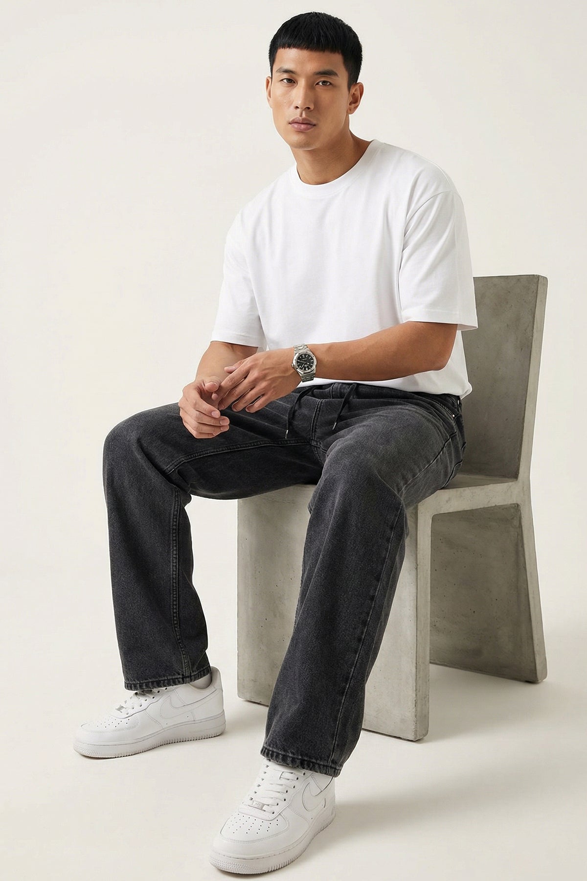 Image of Erkek Rahat Kesim Baggy Jean Pantolon 30075 - Antrasit