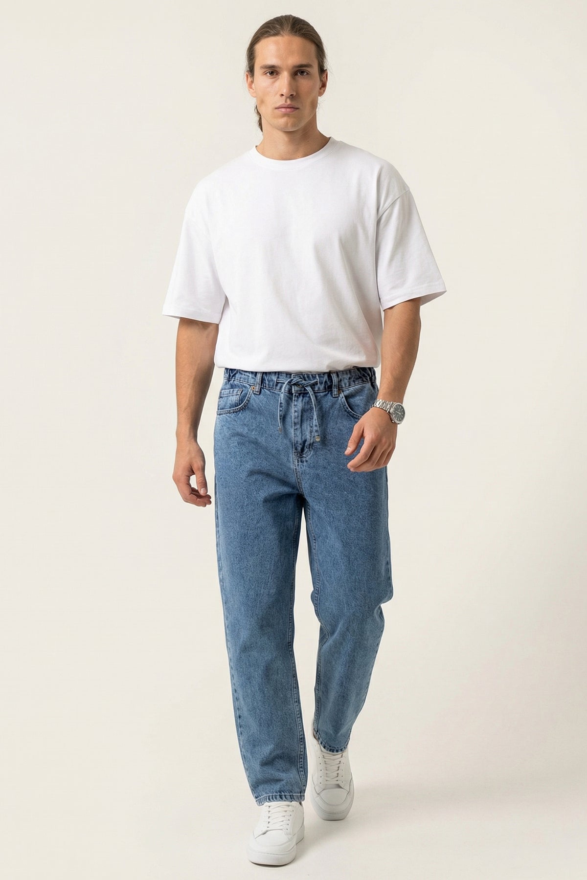 Image of Erkek Rahat Kesim Baggy Jean Pantolon 30075 - İndigo