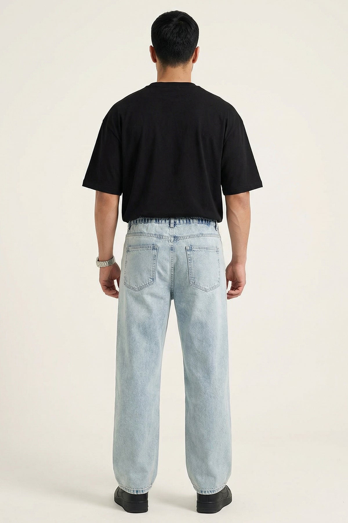 Image of Erkek Rahat Kesim Baggy Jean Pantolon 30075 - Mavi