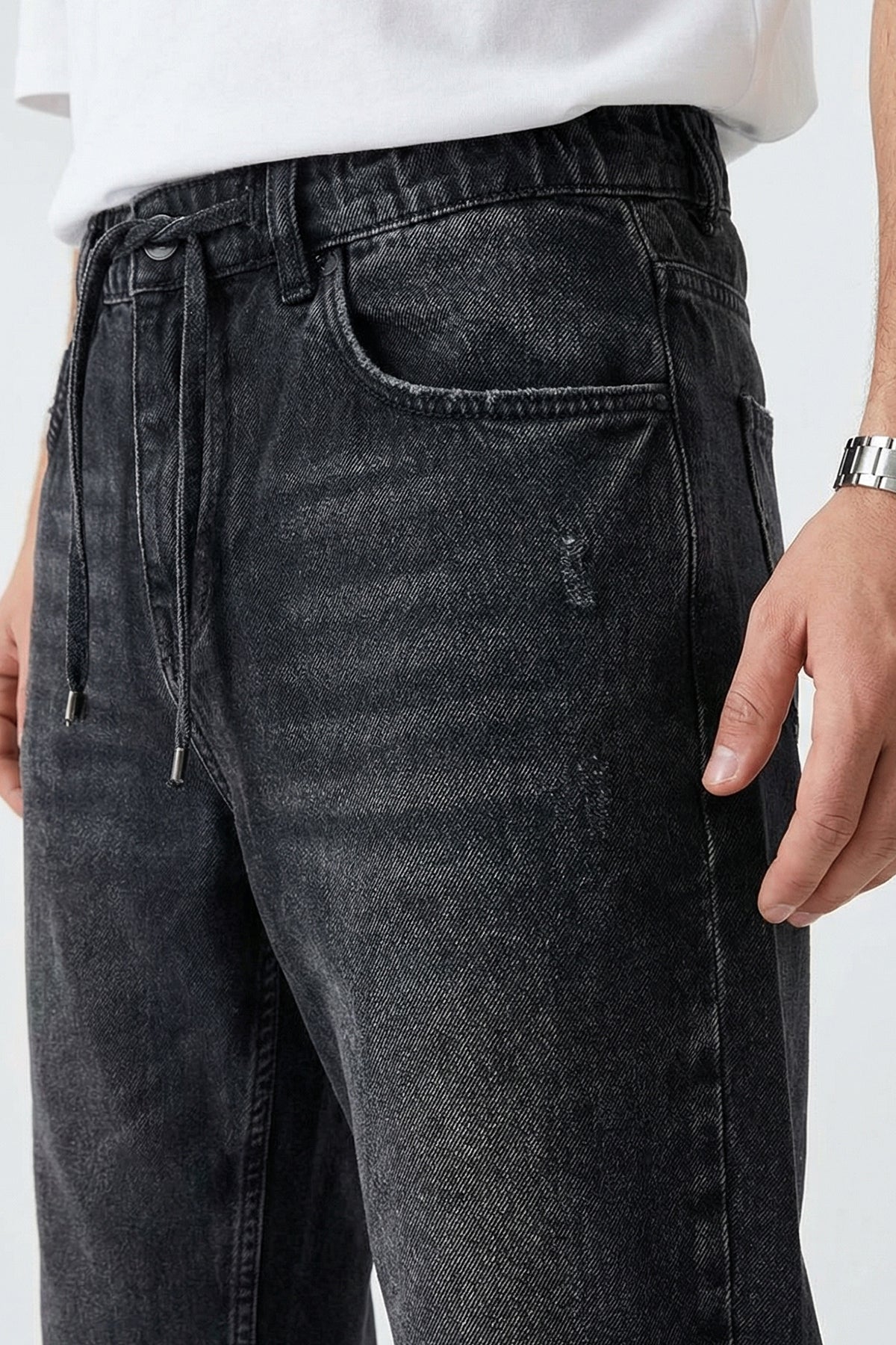Image of Erkek Rahat Kesim Baggy Jean Pantolon 30075 - Siyah