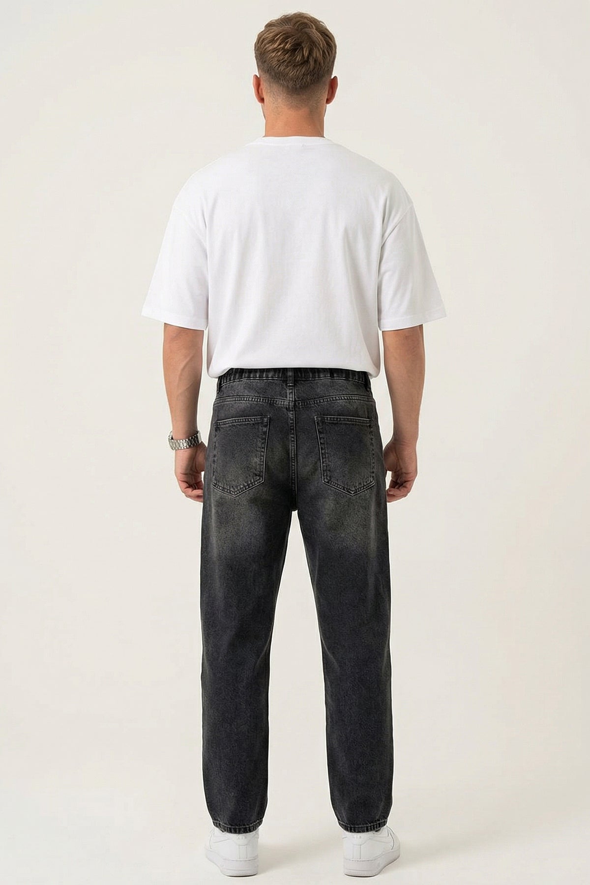Image of Erkek Rahat Kesim Baggy Jean Pantolon 30075 - Siyah