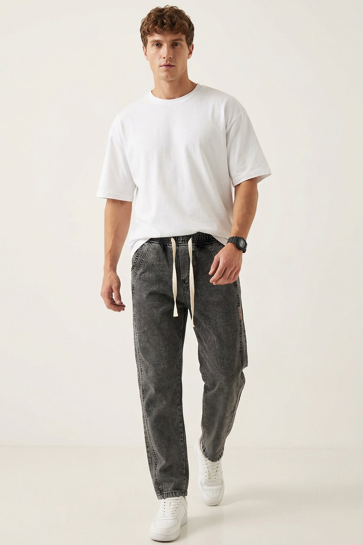 Image of Erkek Rahat Kesim Baggy Jean Pantolon 30076 - Antrasit