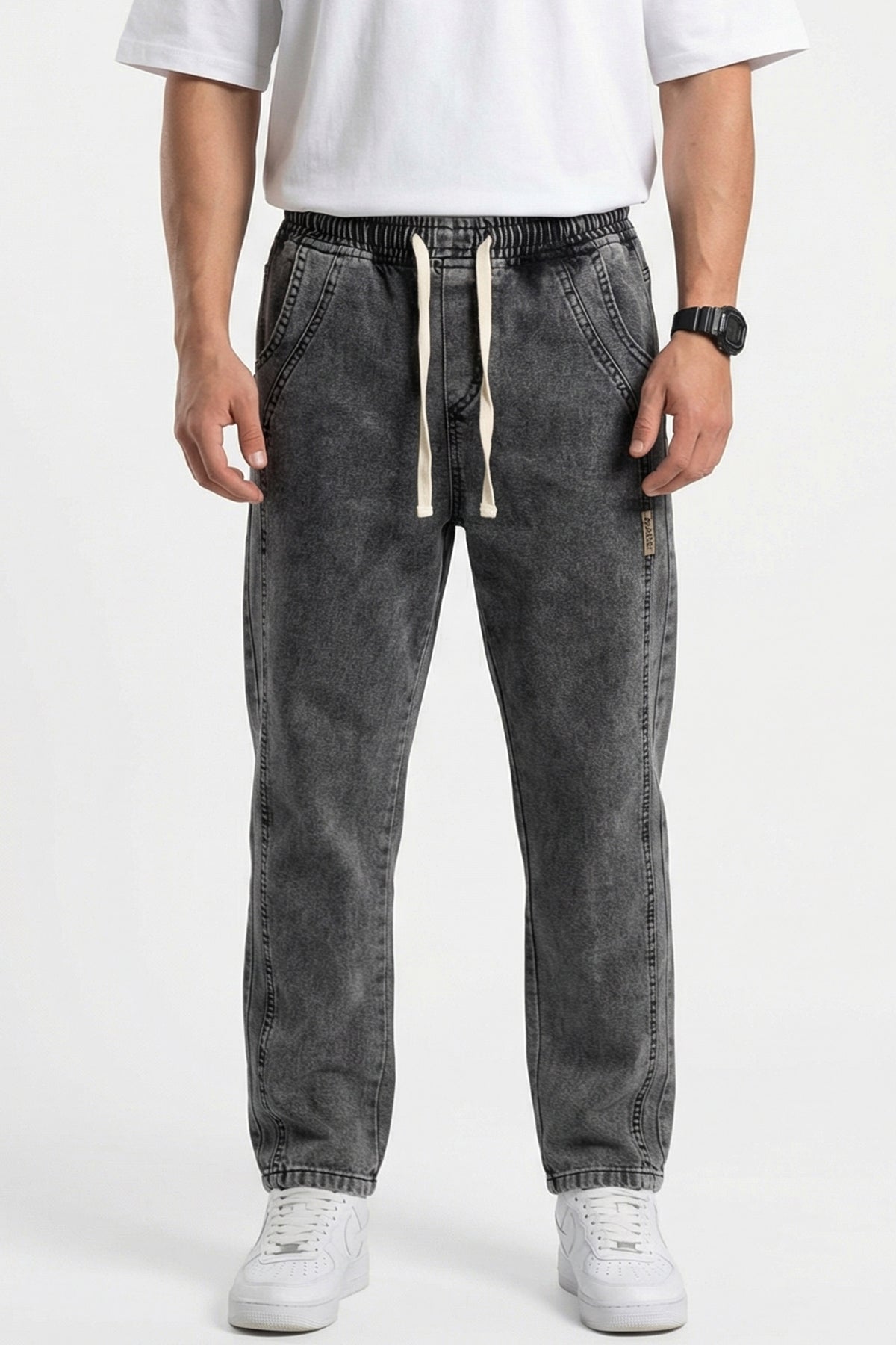 Image of Erkek Rahat Kesim Baggy Jean Pantolon 30076 - Antrasit