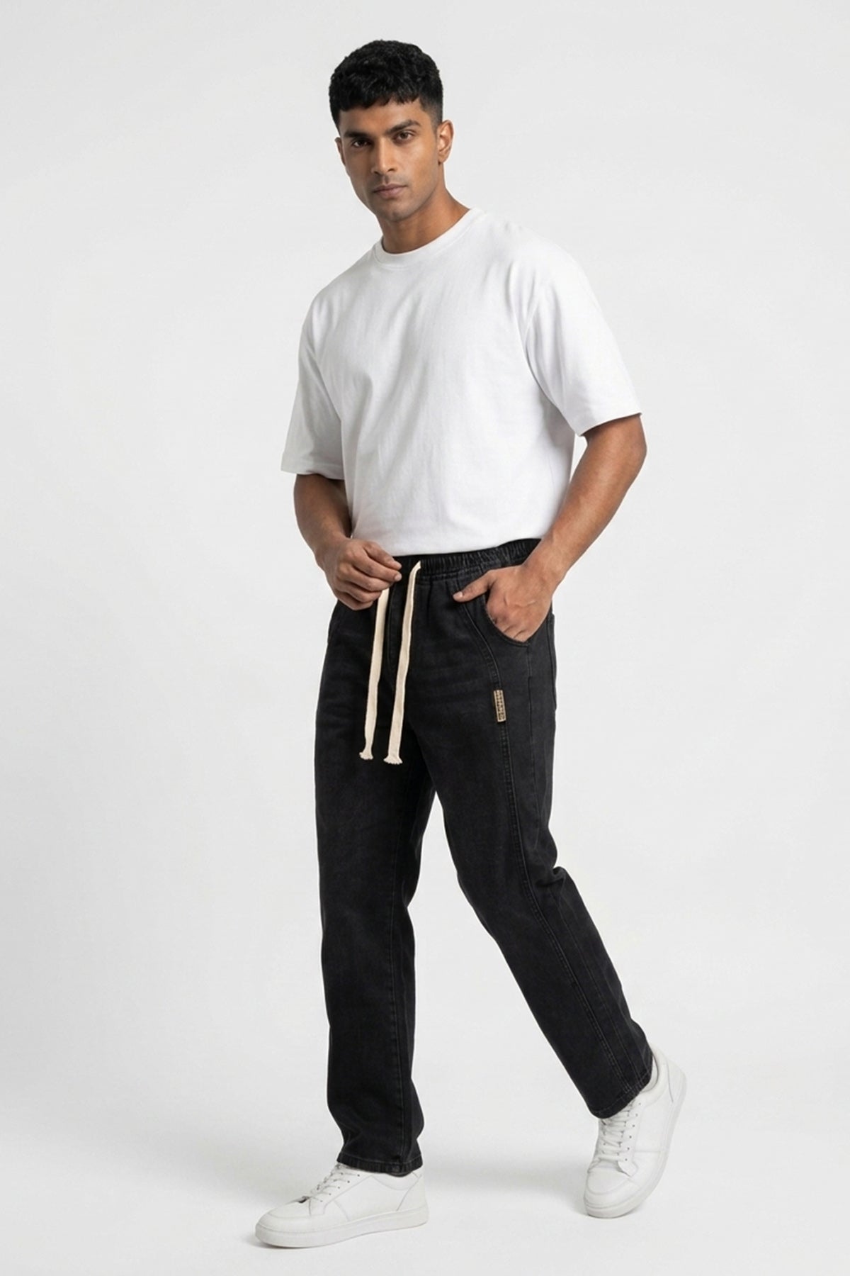 Image of Erkek Rahat Kesim Baggy Jean Pantolon 30076 - Siyah