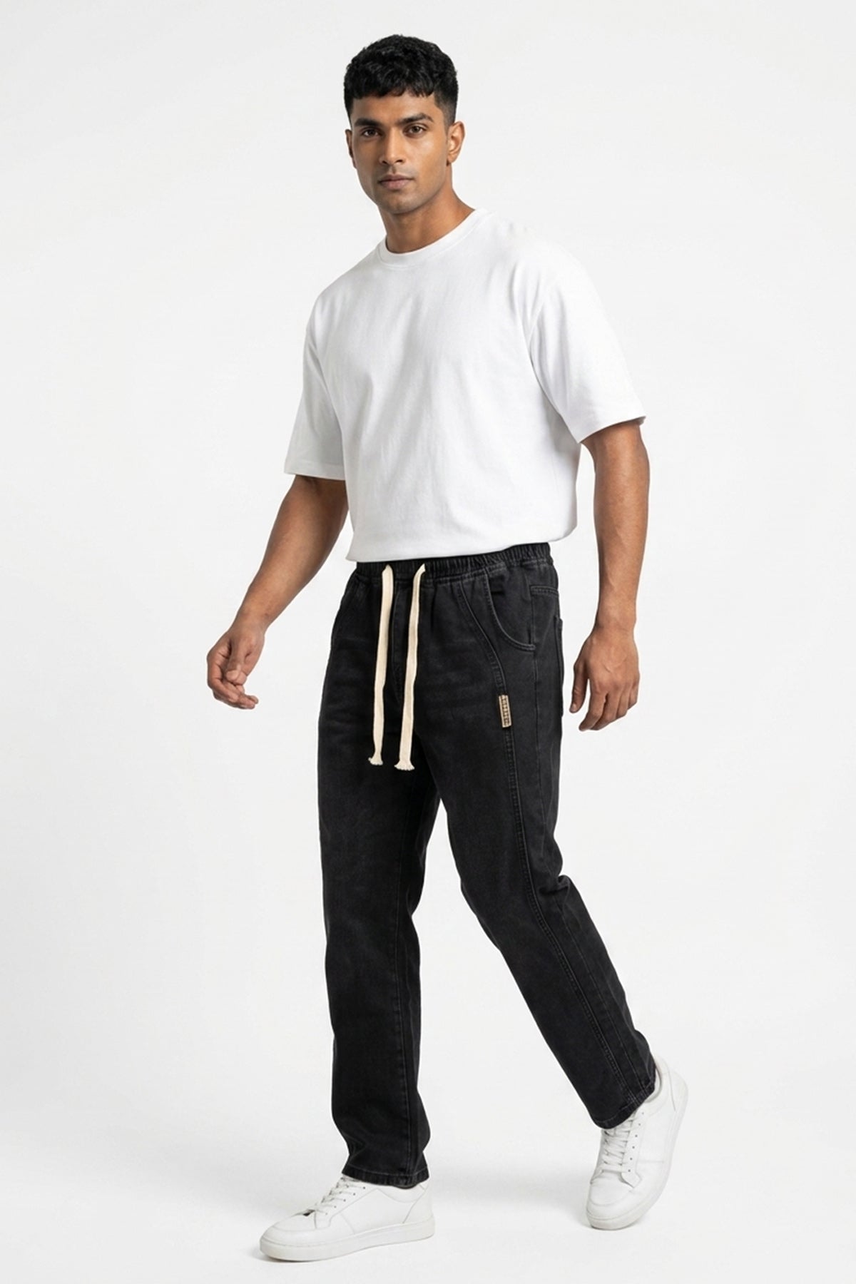 Image of Erkek Rahat Kesim Baggy Jean Pantolon 30076 - Siyah