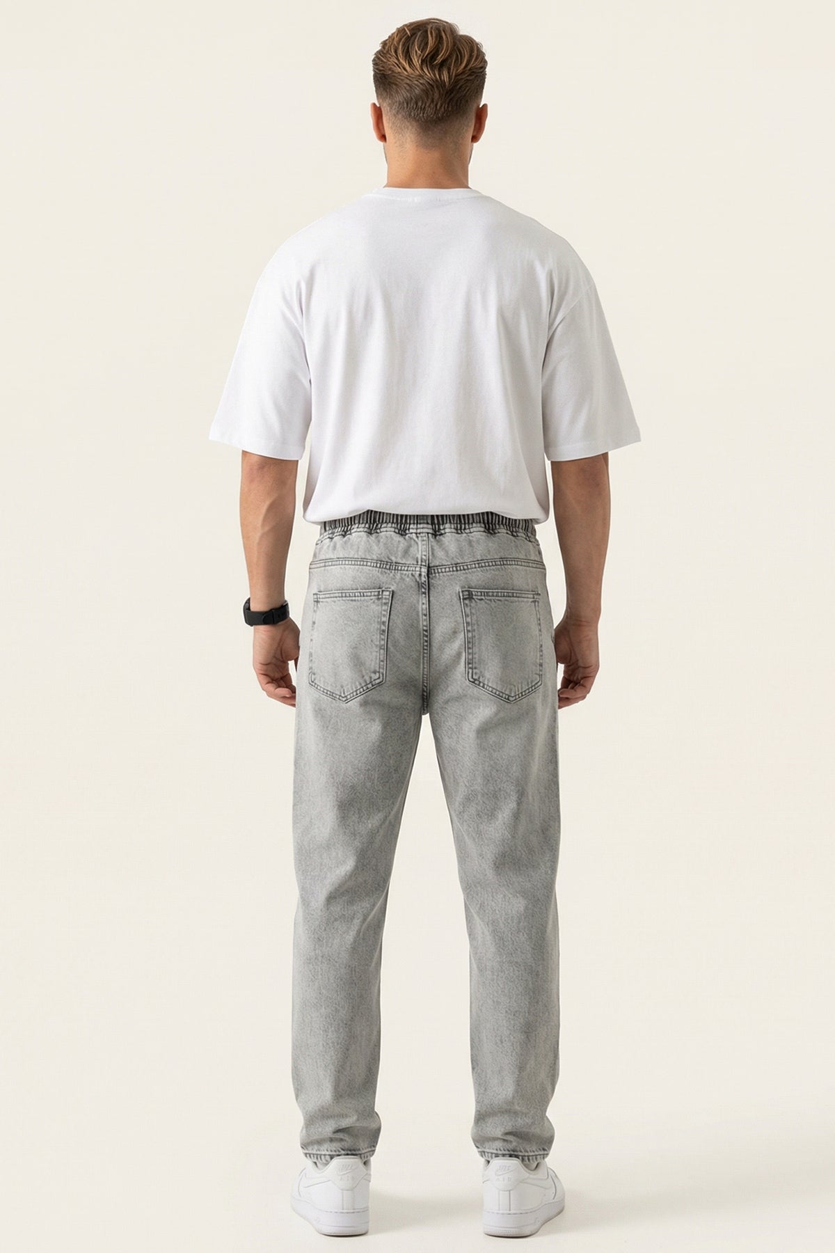 Image of Erkek Rahat Kesim Baggy Jean Pantolon 30076 - Taş