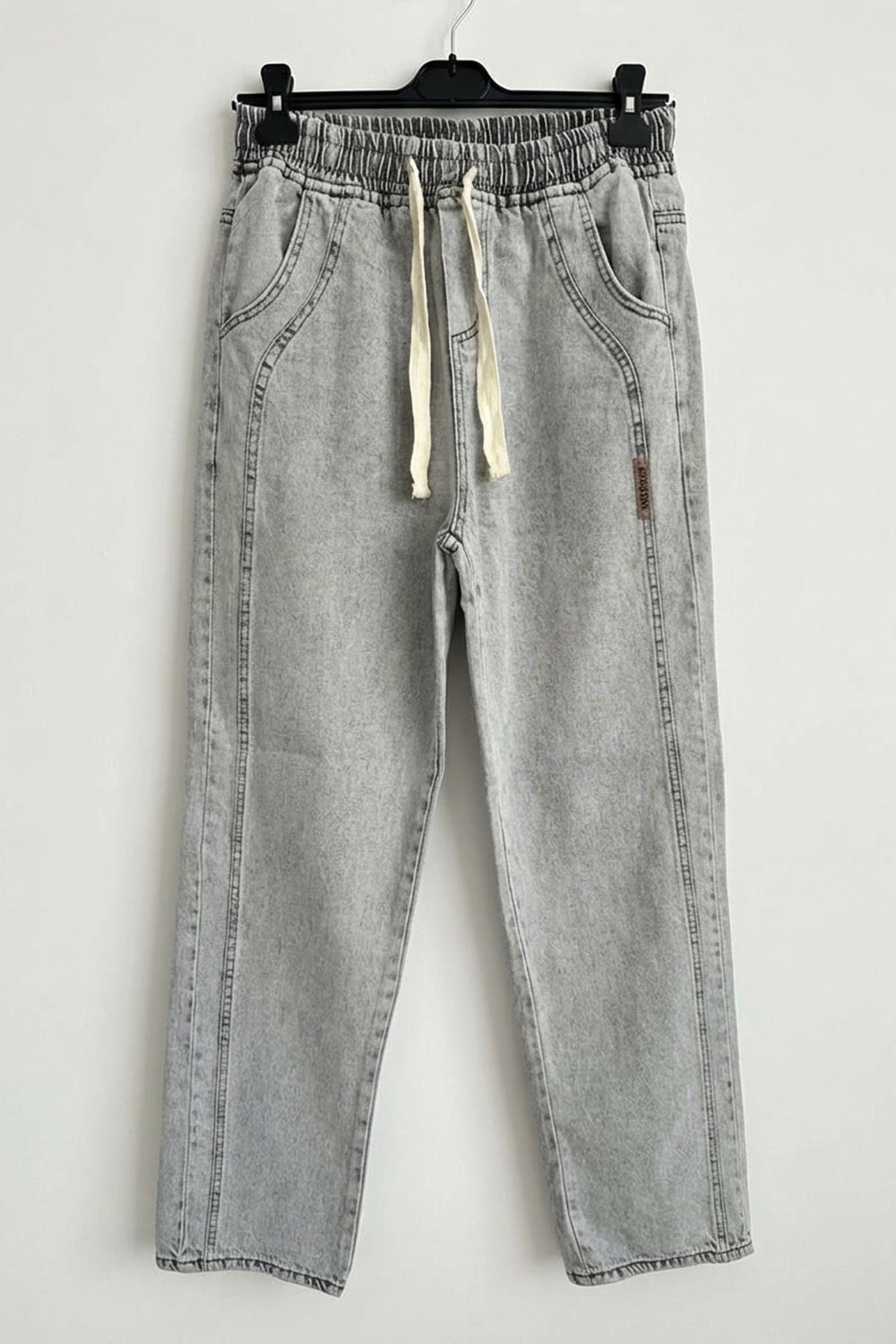 Image of Erkek Rahat Kesim Baggy Jean Pantolon 30076 - Taş