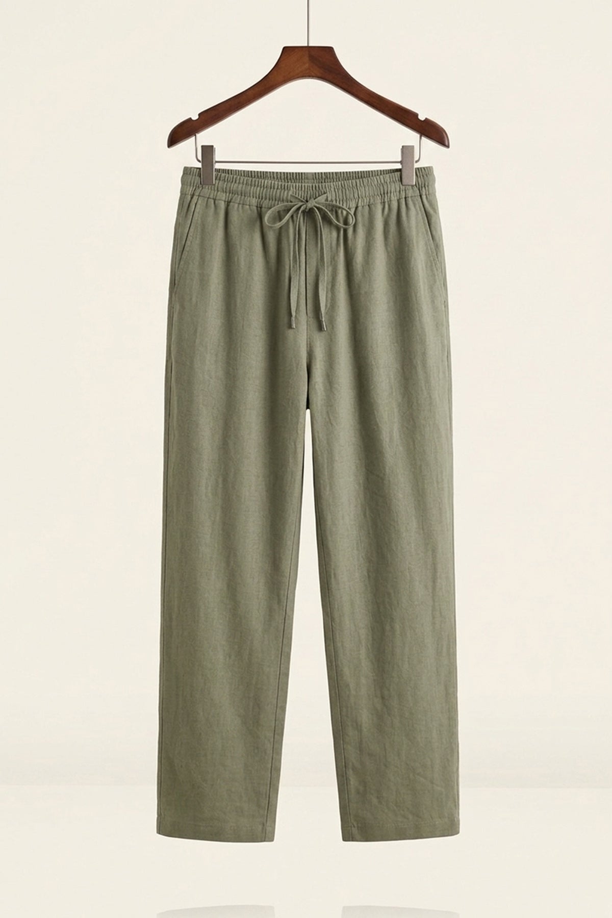 Image of Erkek Rahat Keten Pantolon 30118 - Haki
