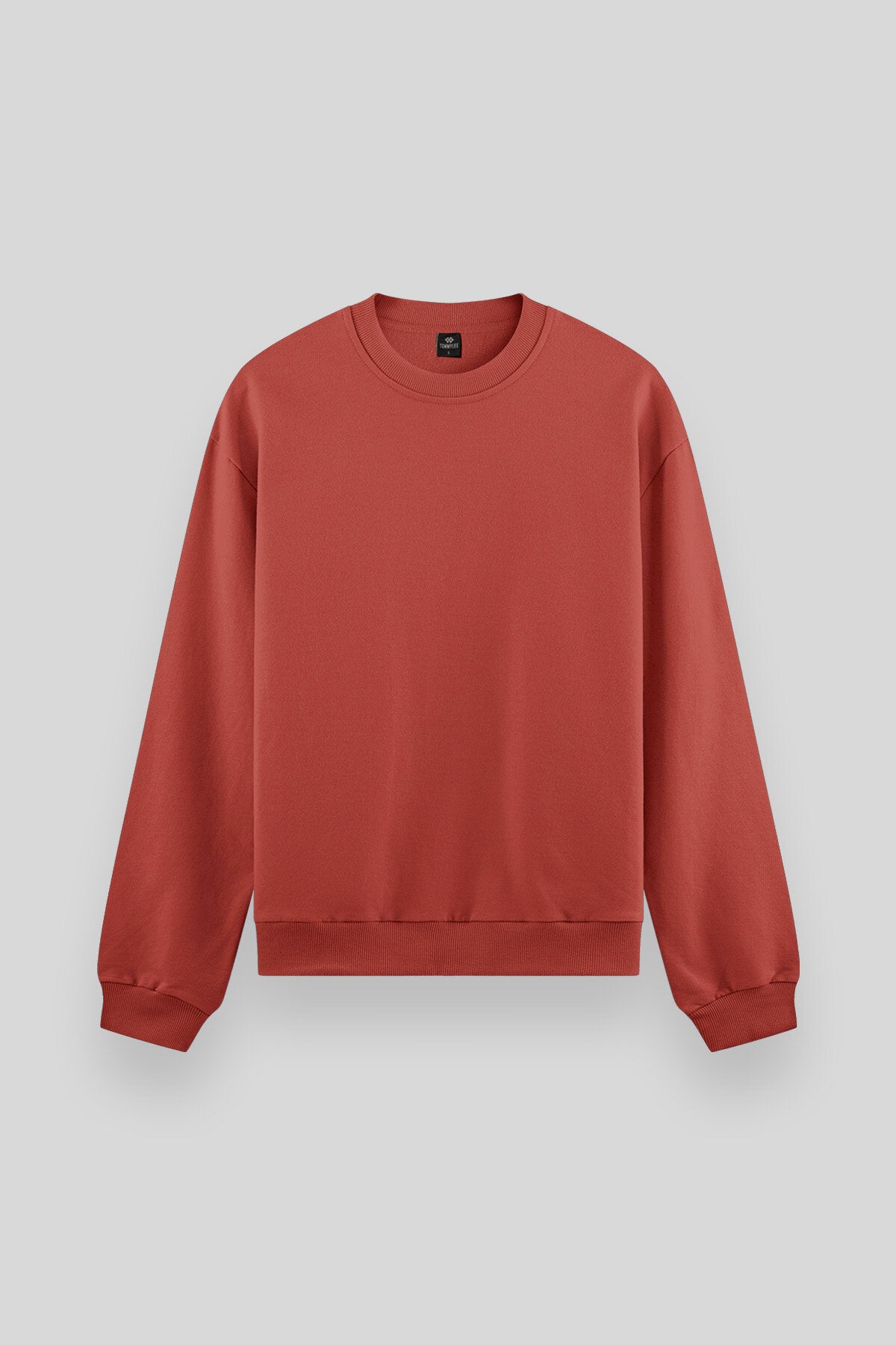 Image of Kiremit Basic O Yaka Rahat Form Erkek Sweatshirt - 88053
