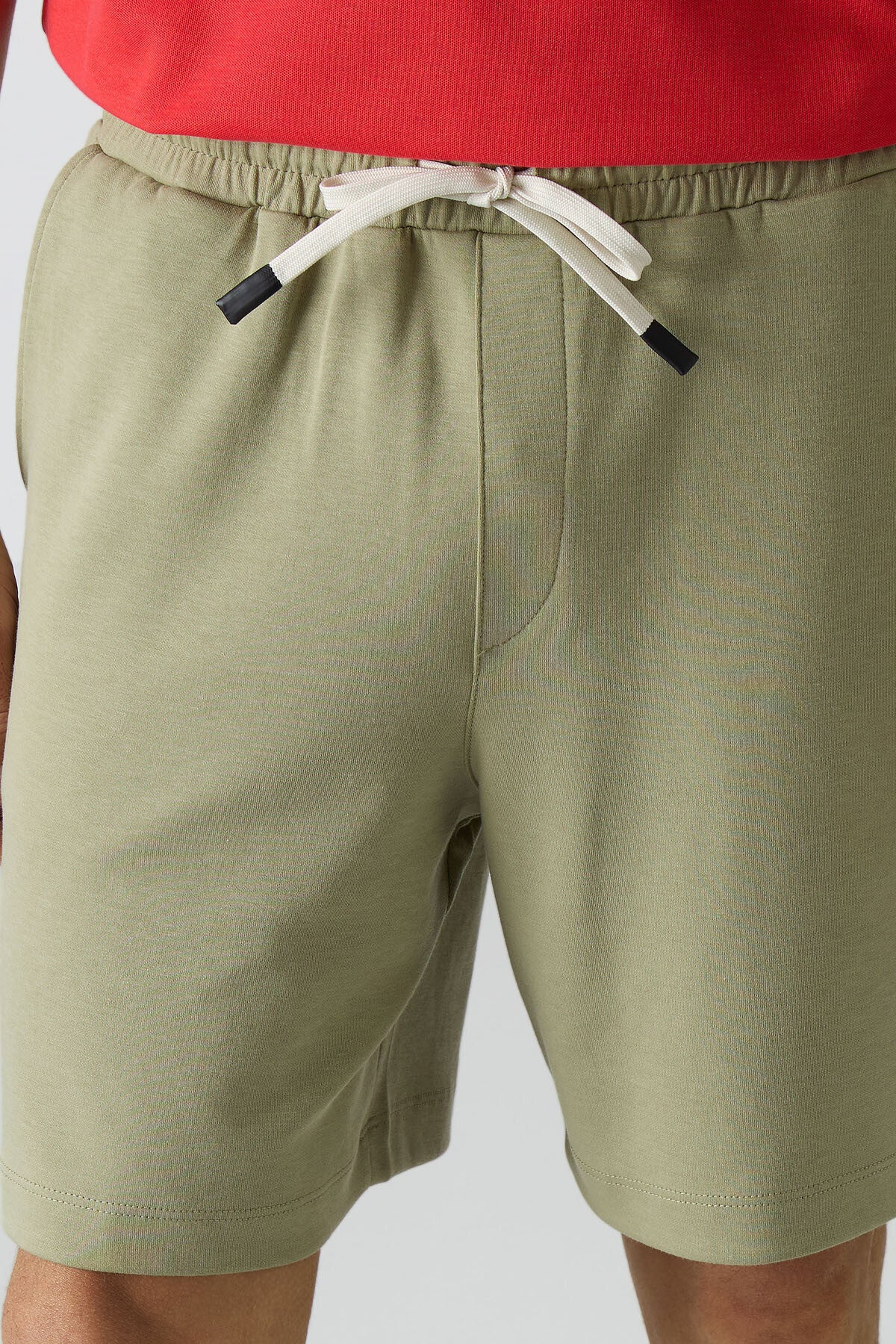 Image of Açık Çağla Pamuklu Kalın Yumuşak Dokulu Comfort Fit Basic Erkek Şort - 81274