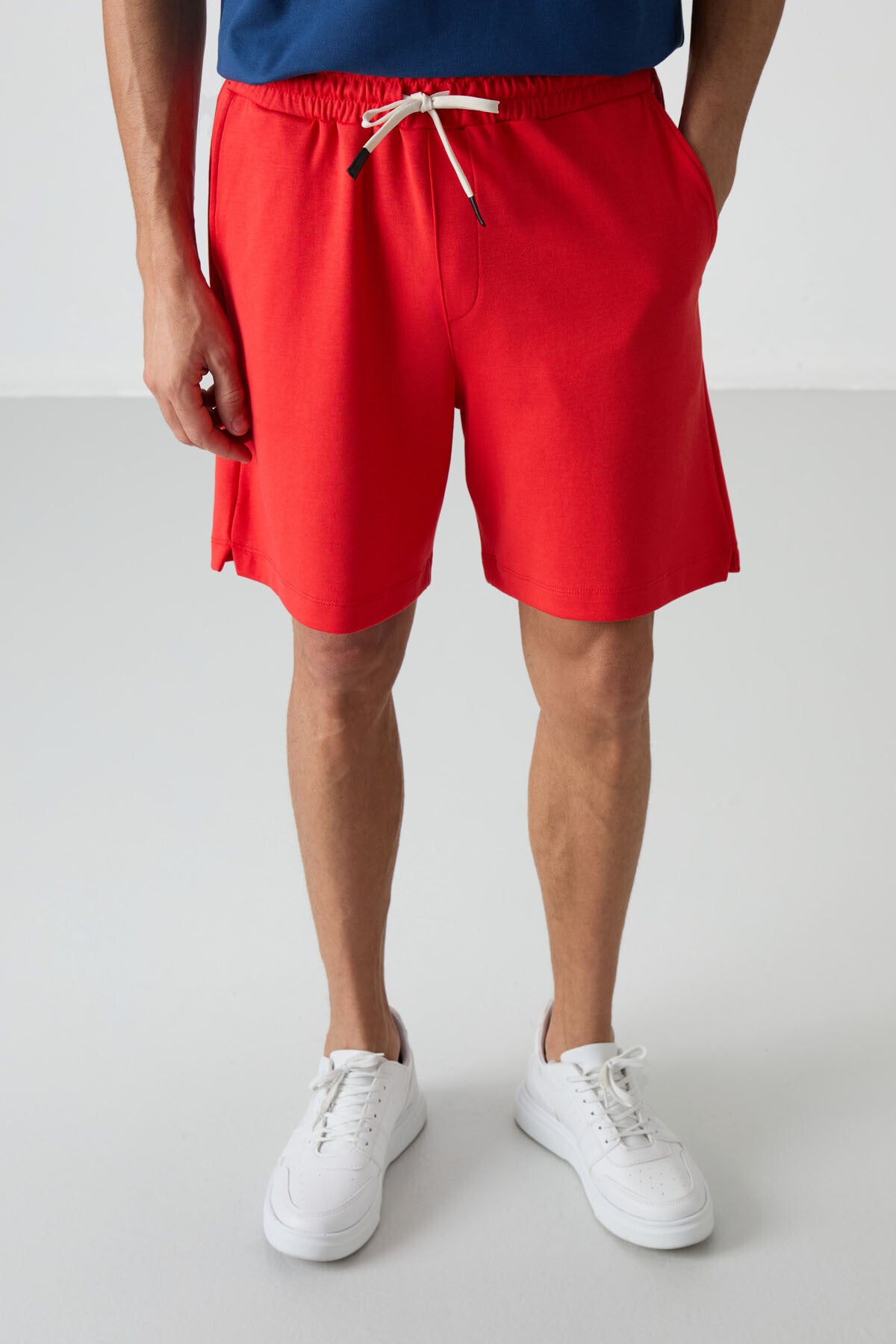 Image of Fiesta Pamuklu Kalın Yumuşak Dokulu Comfort Fit Basic Erkek Şort - 81274