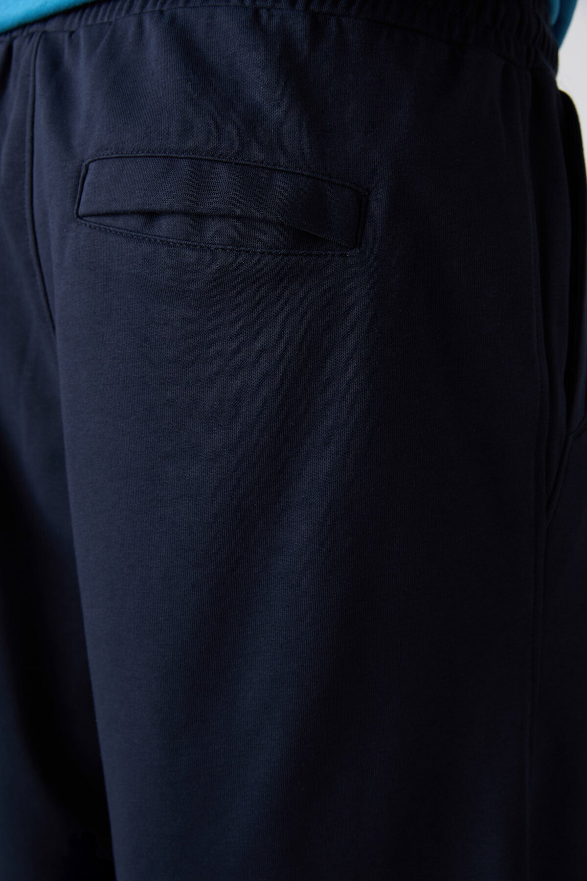 Image of Lacivert Pamuklu Kalın Yumuşak Dokulu Comfort Fit Basic Erkek Şort - 81261