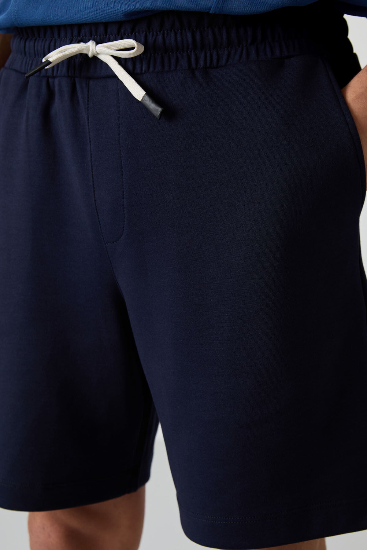 Image of Lacivert Pamuklu Kalın Yumuşak Dokulu Comfort Fit Basic Erkek Şort - 81274