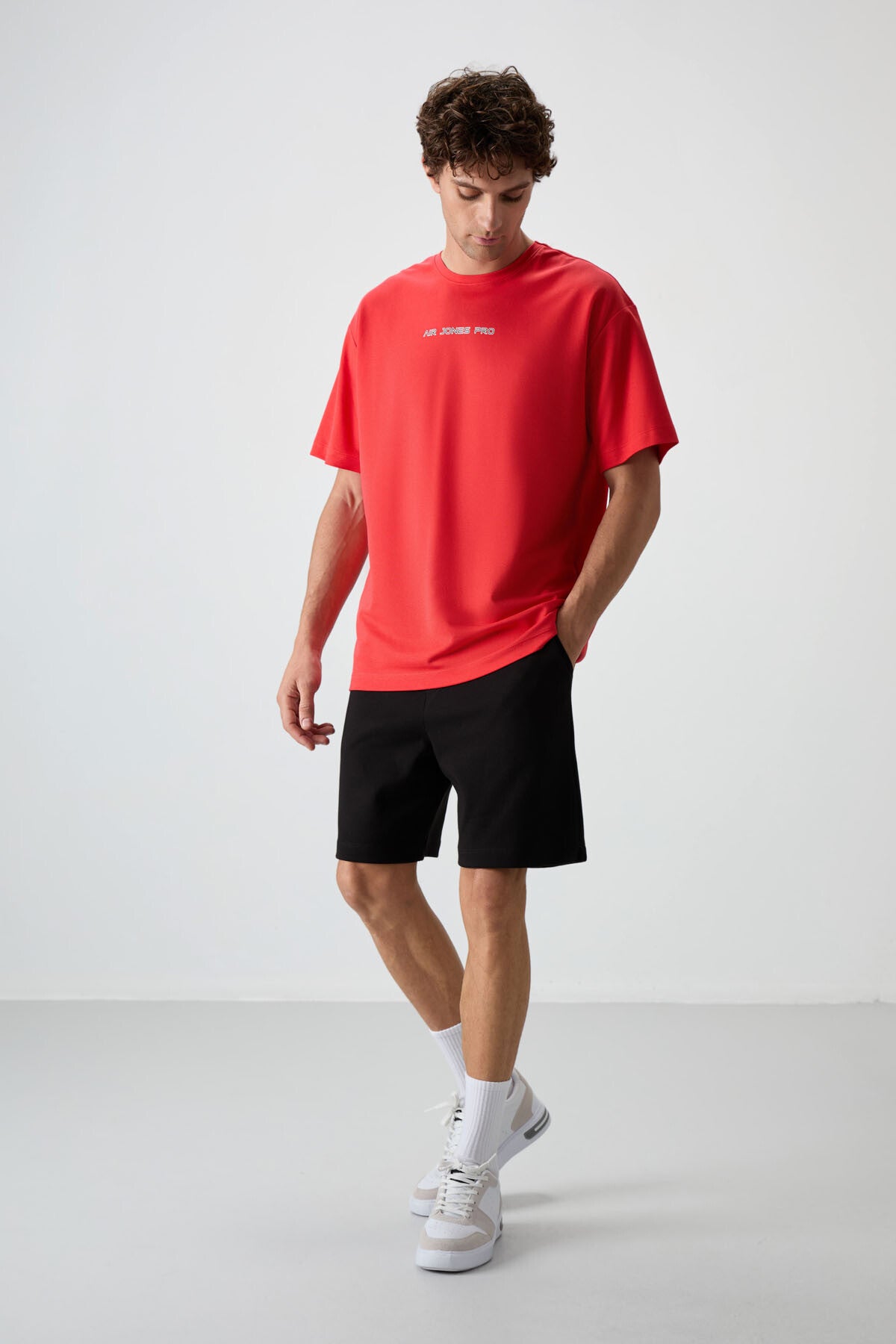 Image of Siyah Pamuklu Kalın Yumuşak Dokulu Comfort Fit Basic Erkek Şort - 81274