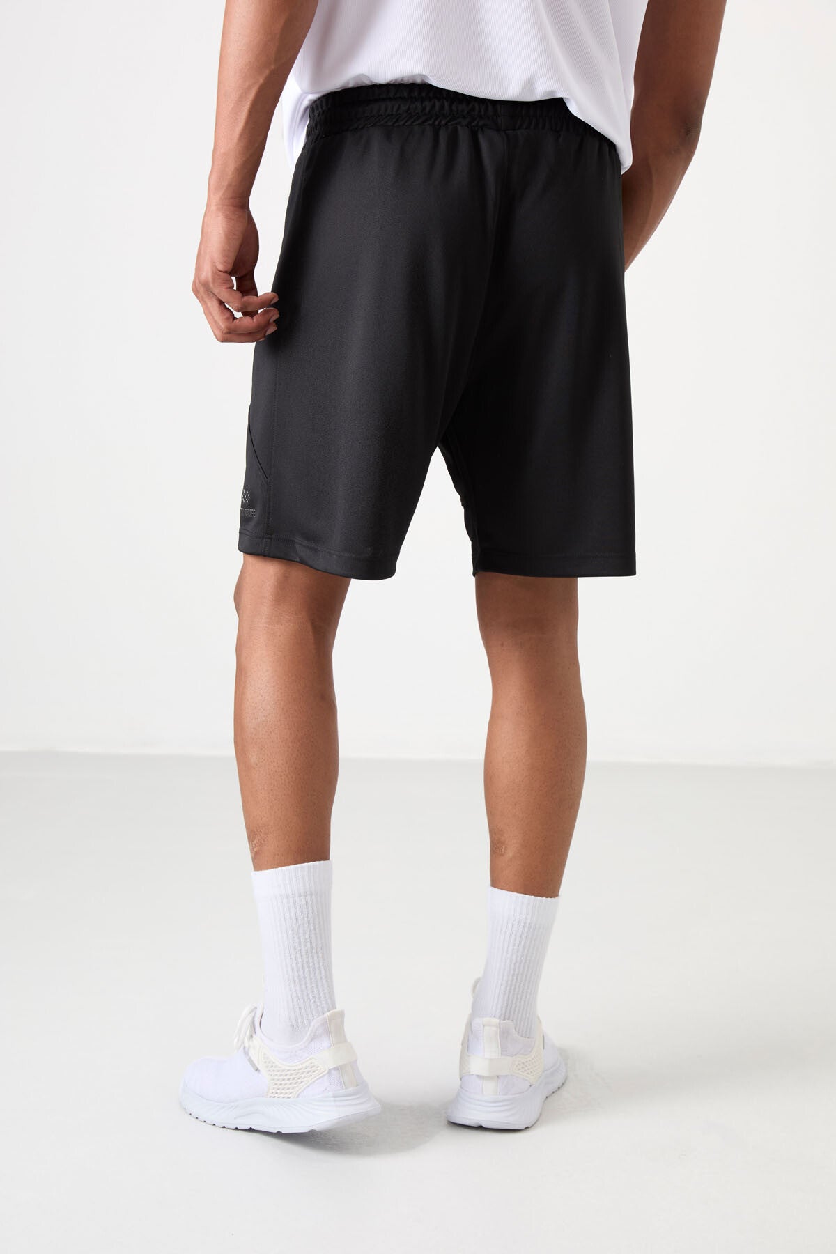 Image of Siyah Kalın Yumuşak Comfort Fit Erkek Şort - 81271