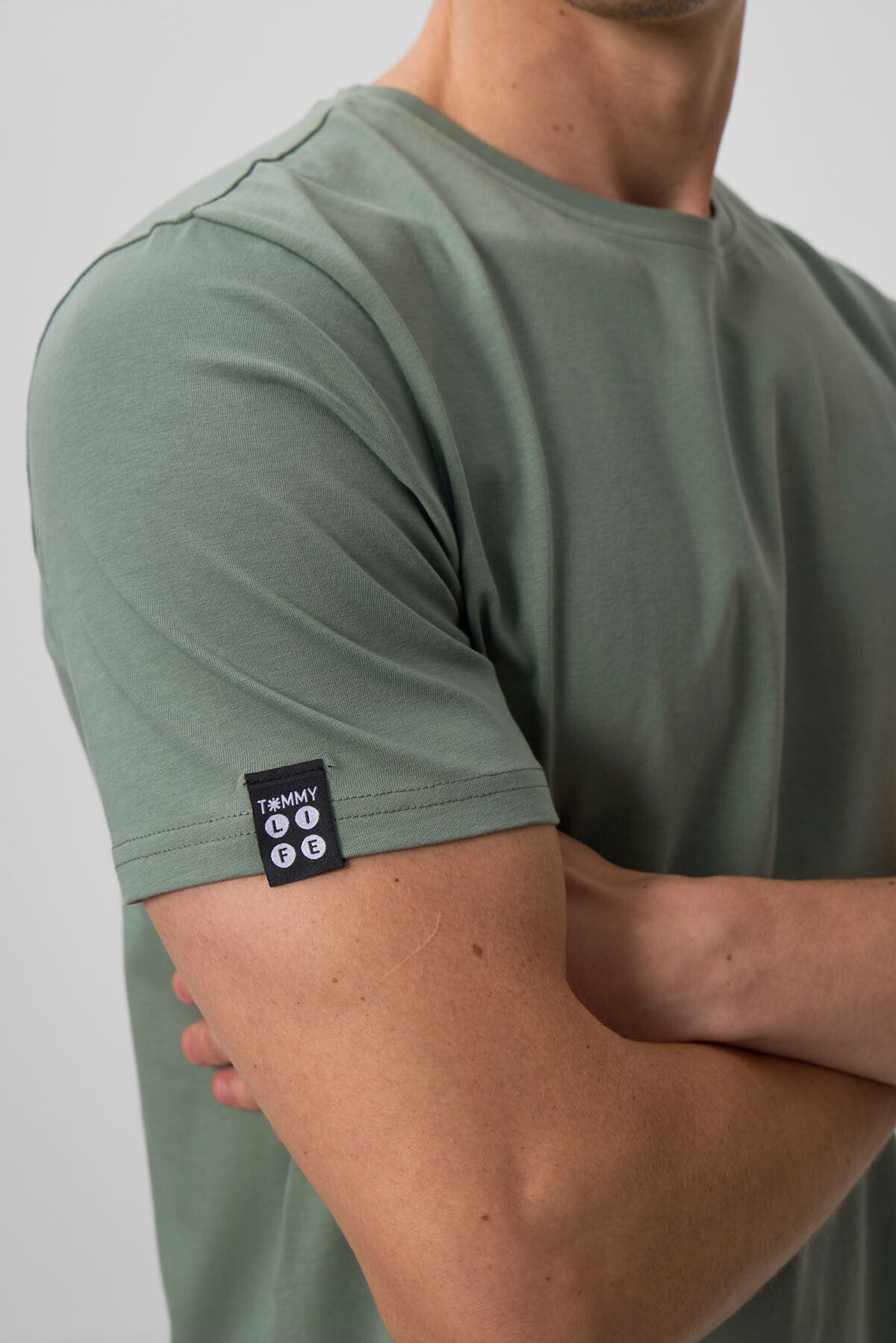 Image of Açık Yeşil Erkek Basic Kısa Kol Standart Kalıp O Yaka T-shirt - 87911