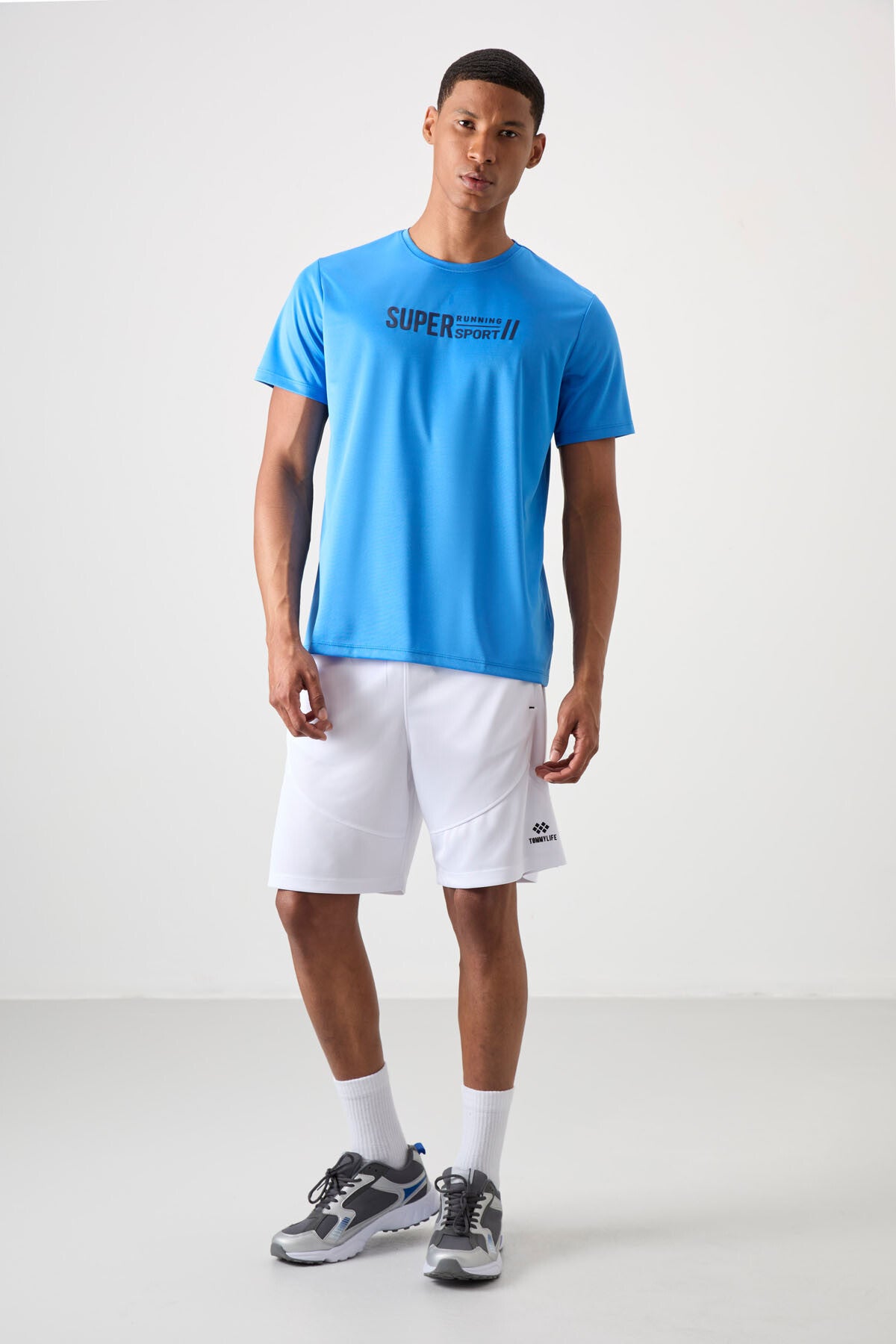 Image of Saks Nefes Alan Dokulu İnce Esnek Standart Fit Erkek Performans T-Shirt - 88385