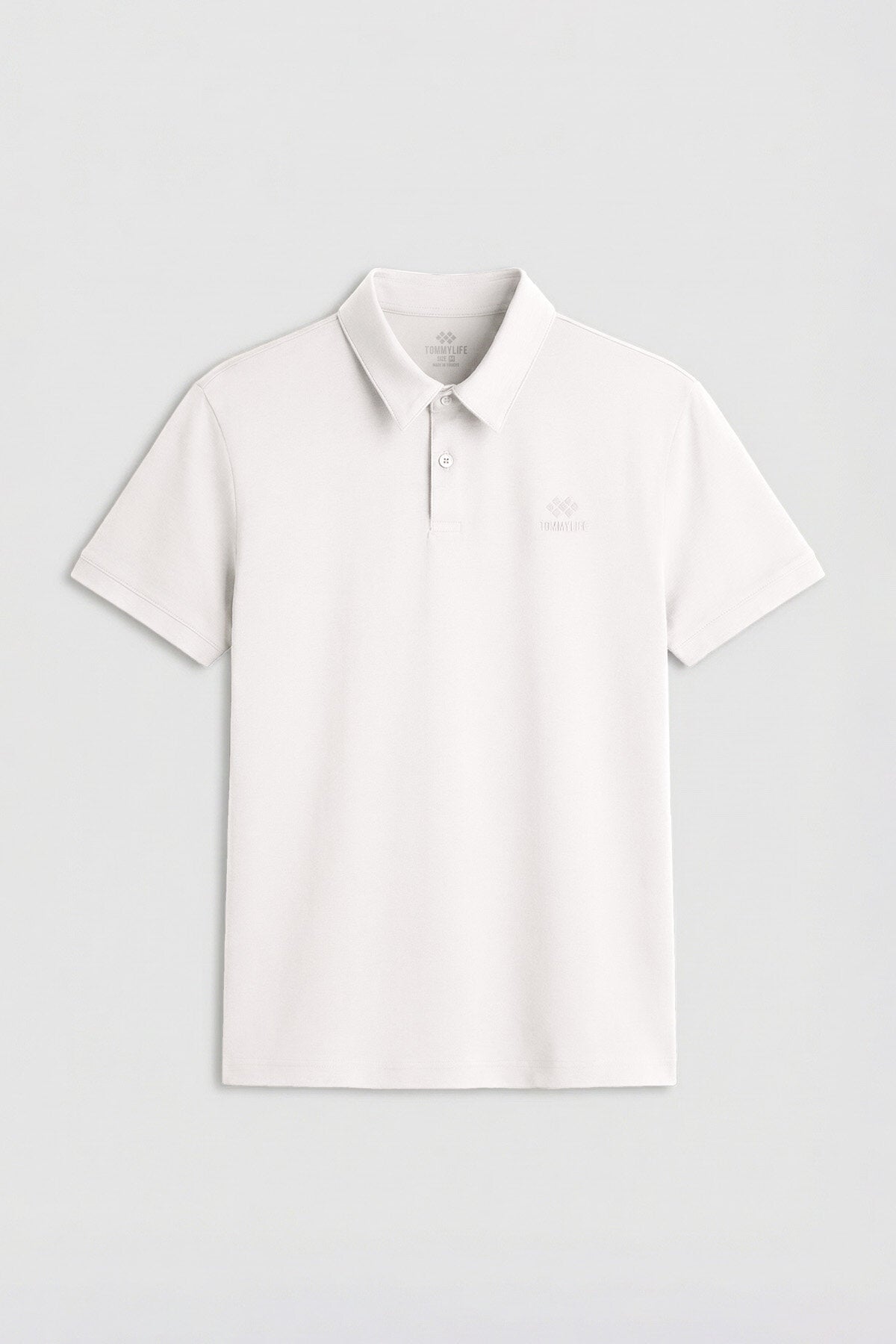 Image of Ekru Standart Kalıp Basic Polo Yaka Erkek T-Shirt - 87748